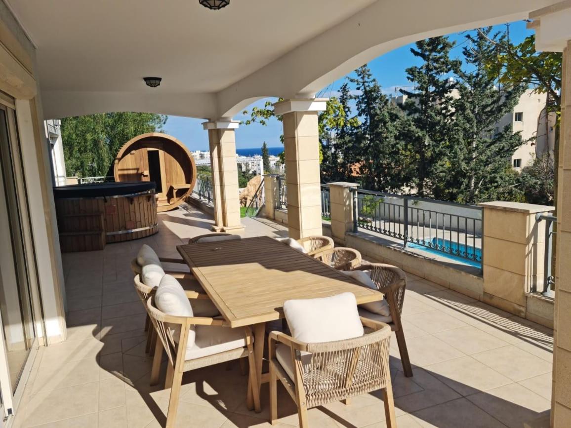 Luxury Seaview Limassol Villa Pool Jacuzzi Sauna