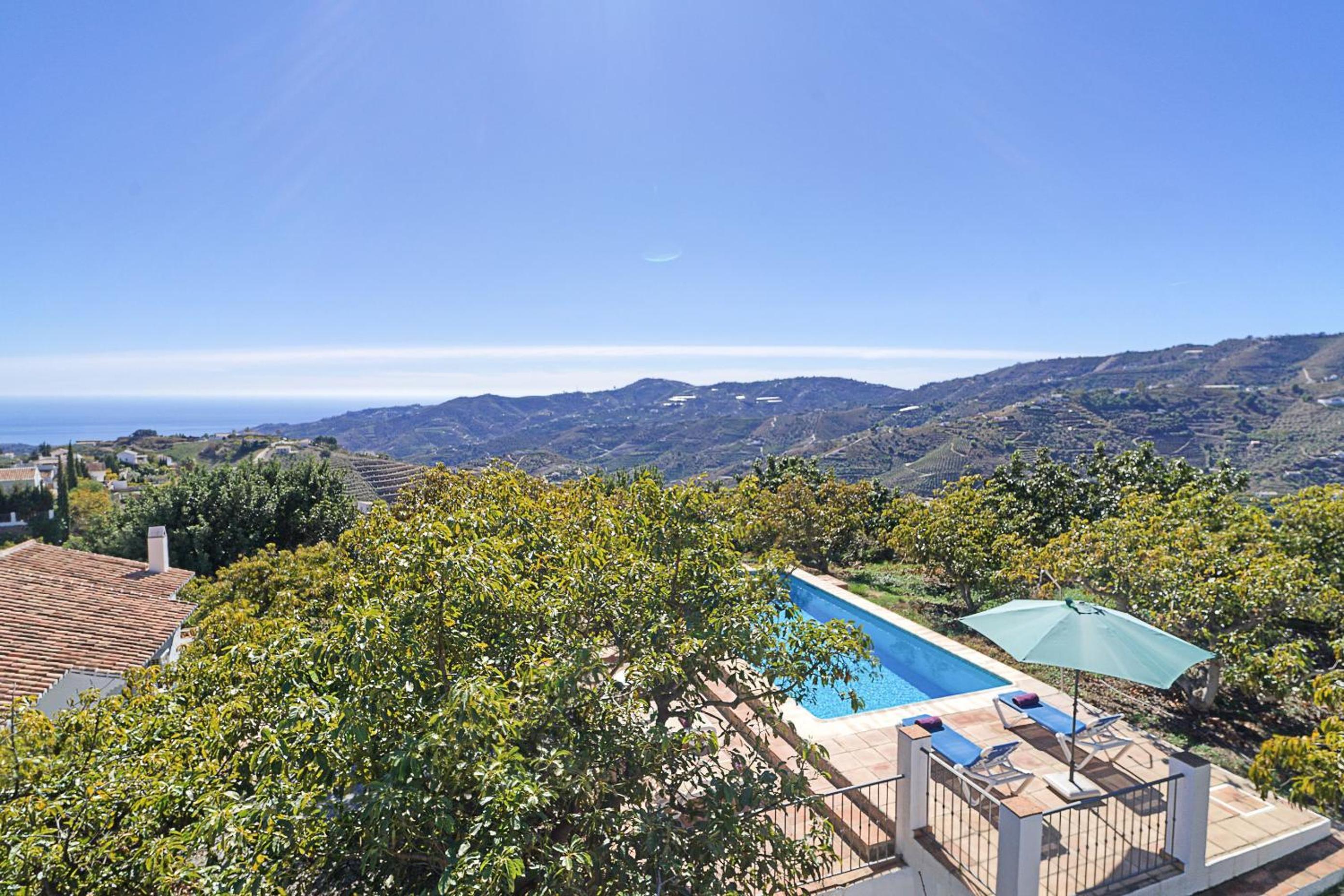 The Strawberry Villa private pool garden views
