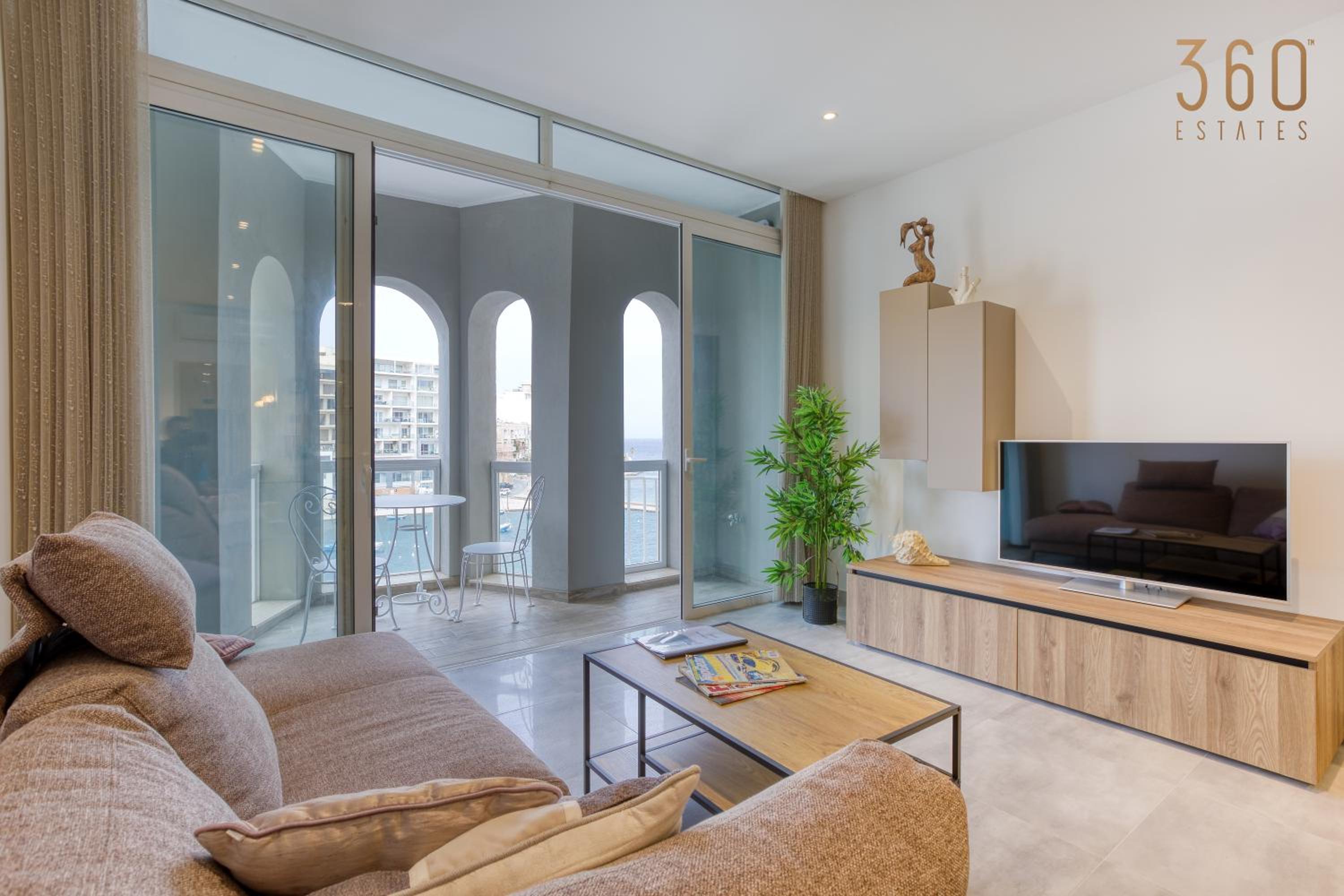 One of a kind, 1BR seafront home in St Julians by 360 Estates photo 3