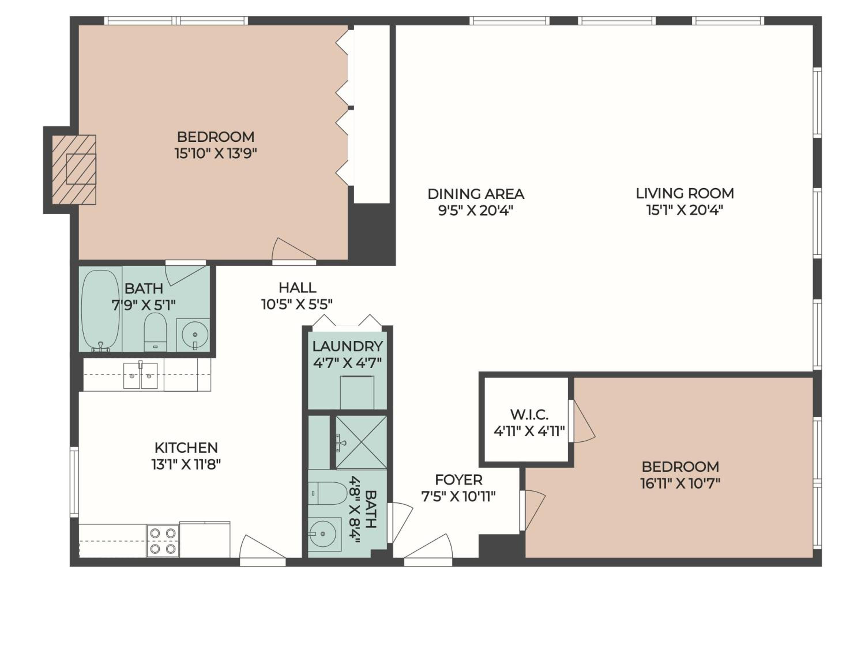 Stunning 2BD luxury apt perfect NOLA location
