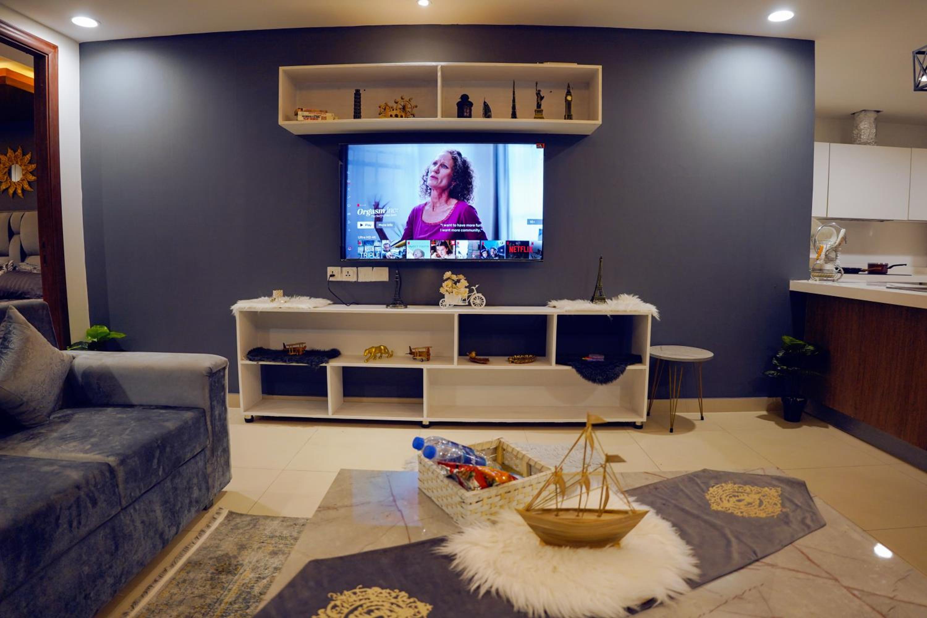 2BHK Gold Crest luxurious Apartment with Massage Chair & foosball view 2