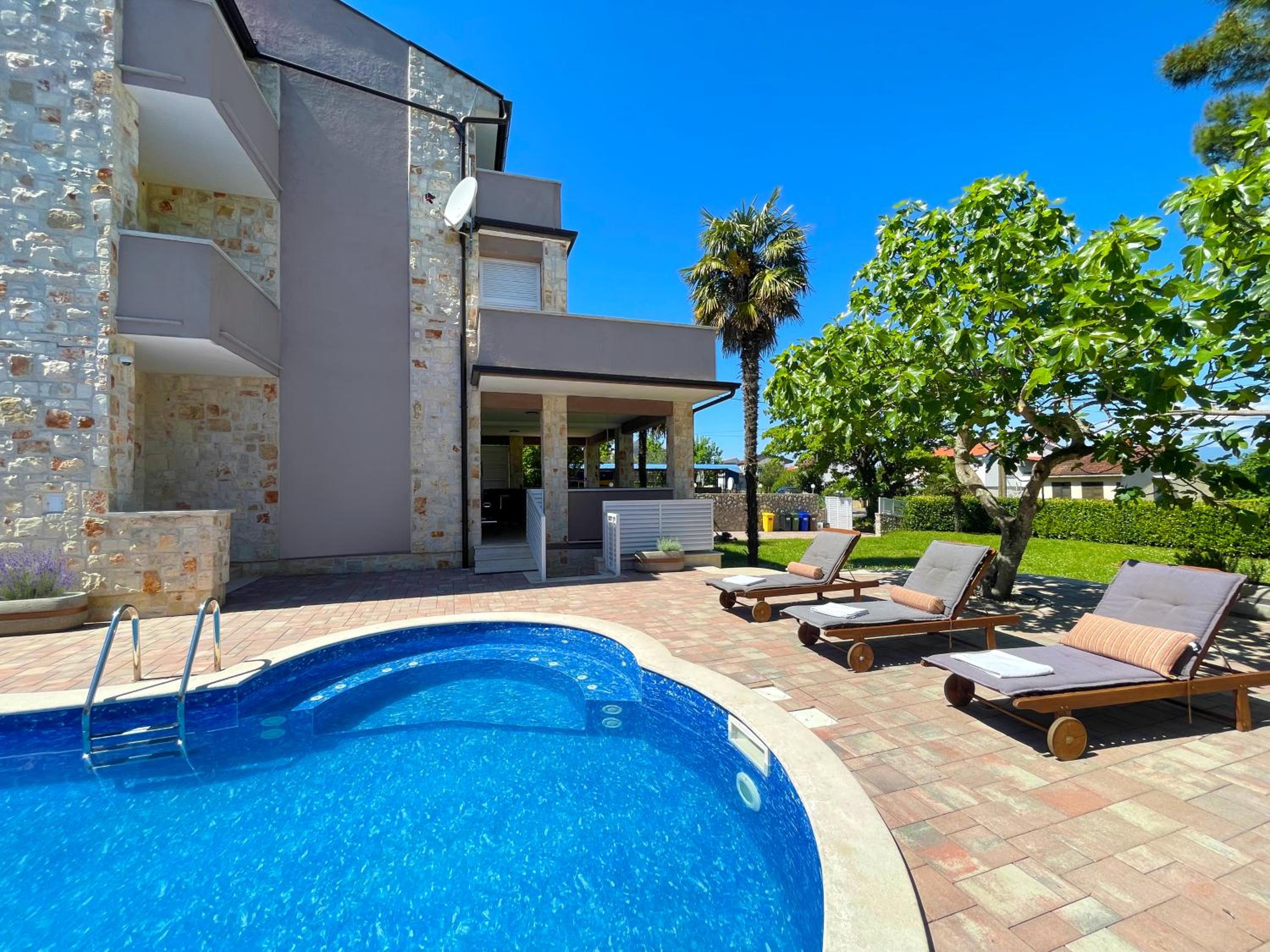 Private holiday house Villa SoulSet with garden and Pool Near Beach in Malinska, Krk
