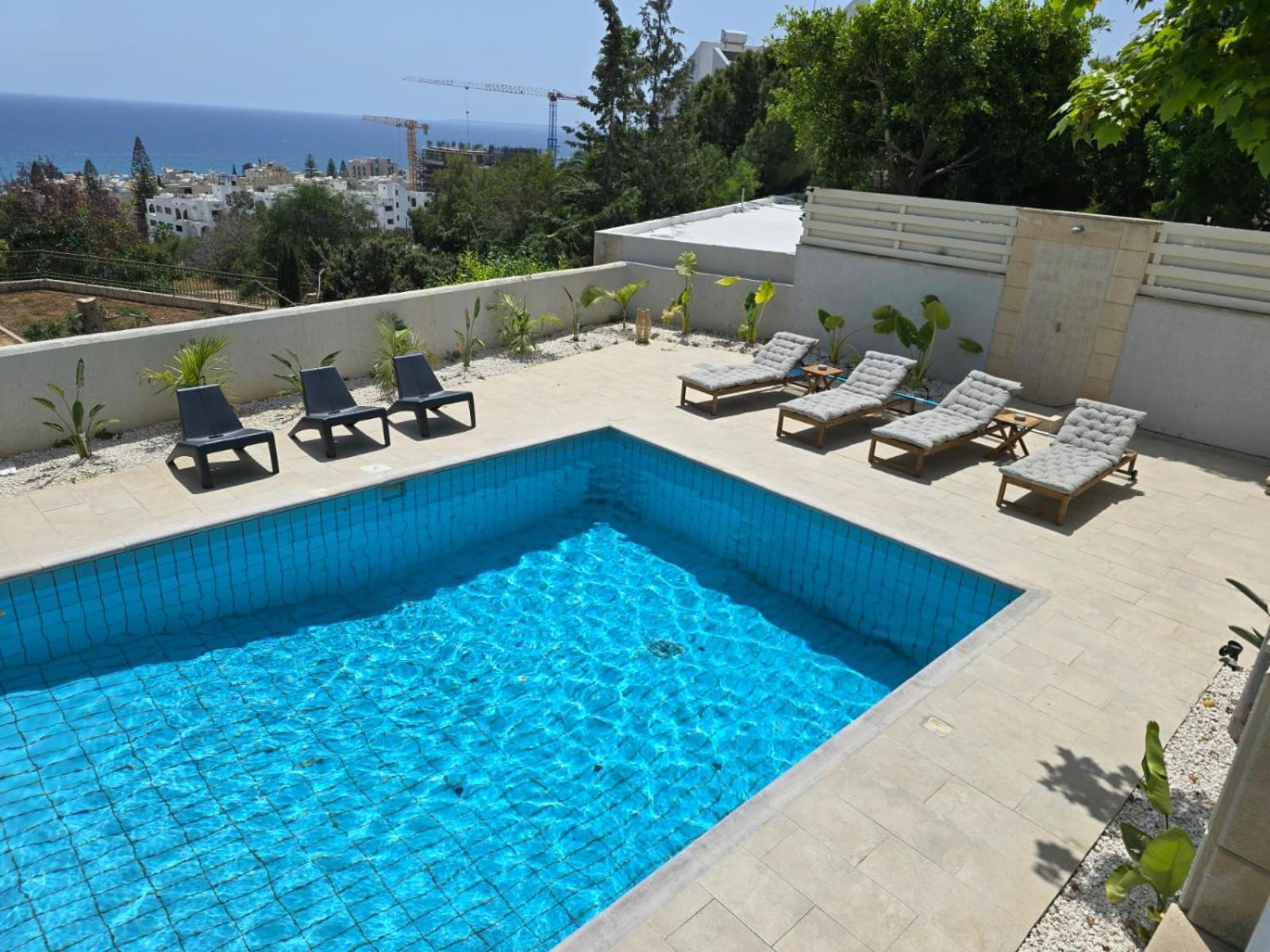 Luxury Seaview Limassol Villa Pool Jacuzzi Sauna