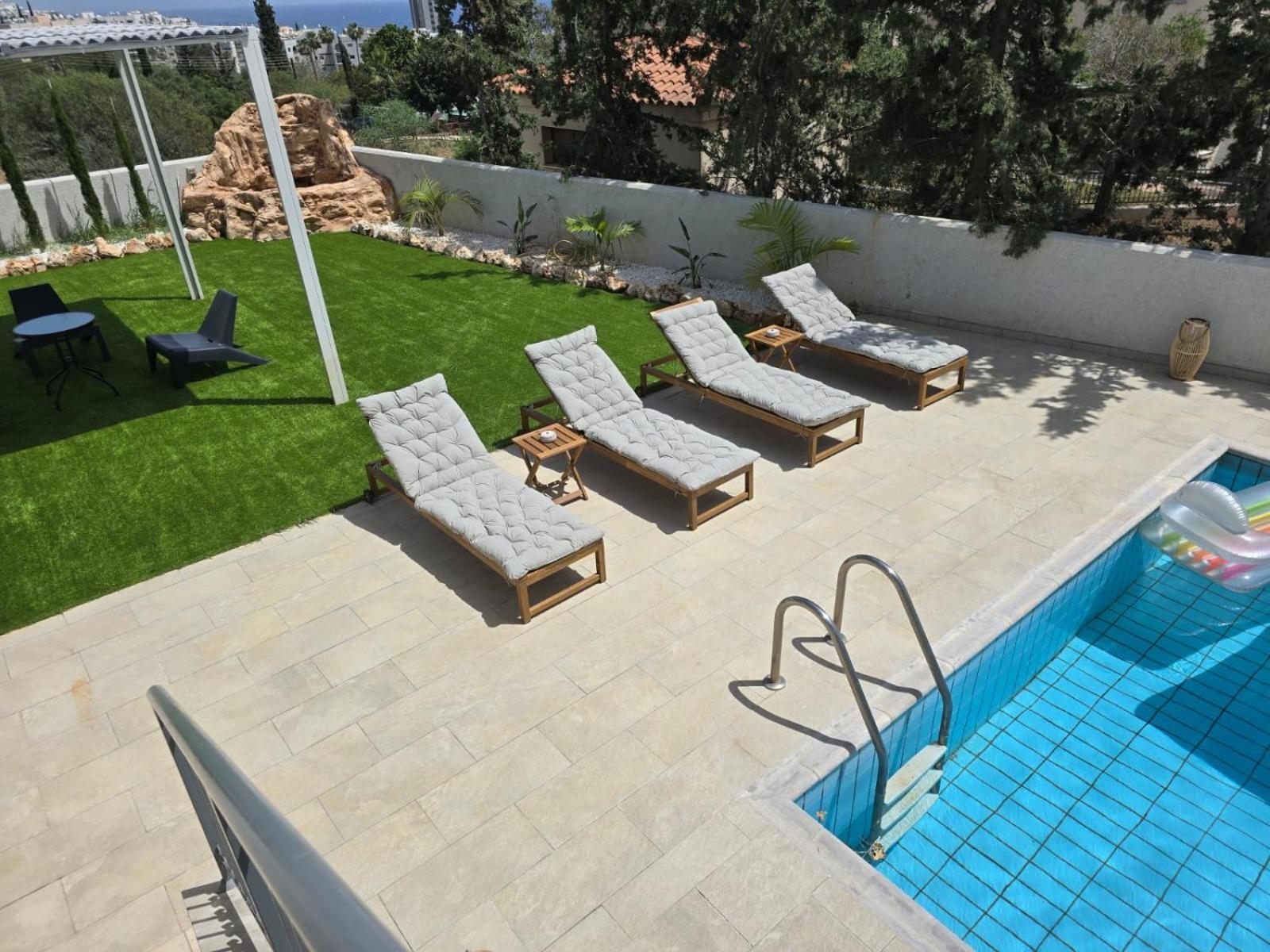 Luxury Seaview Limassol Villa Pool Jacuzzi Sauna