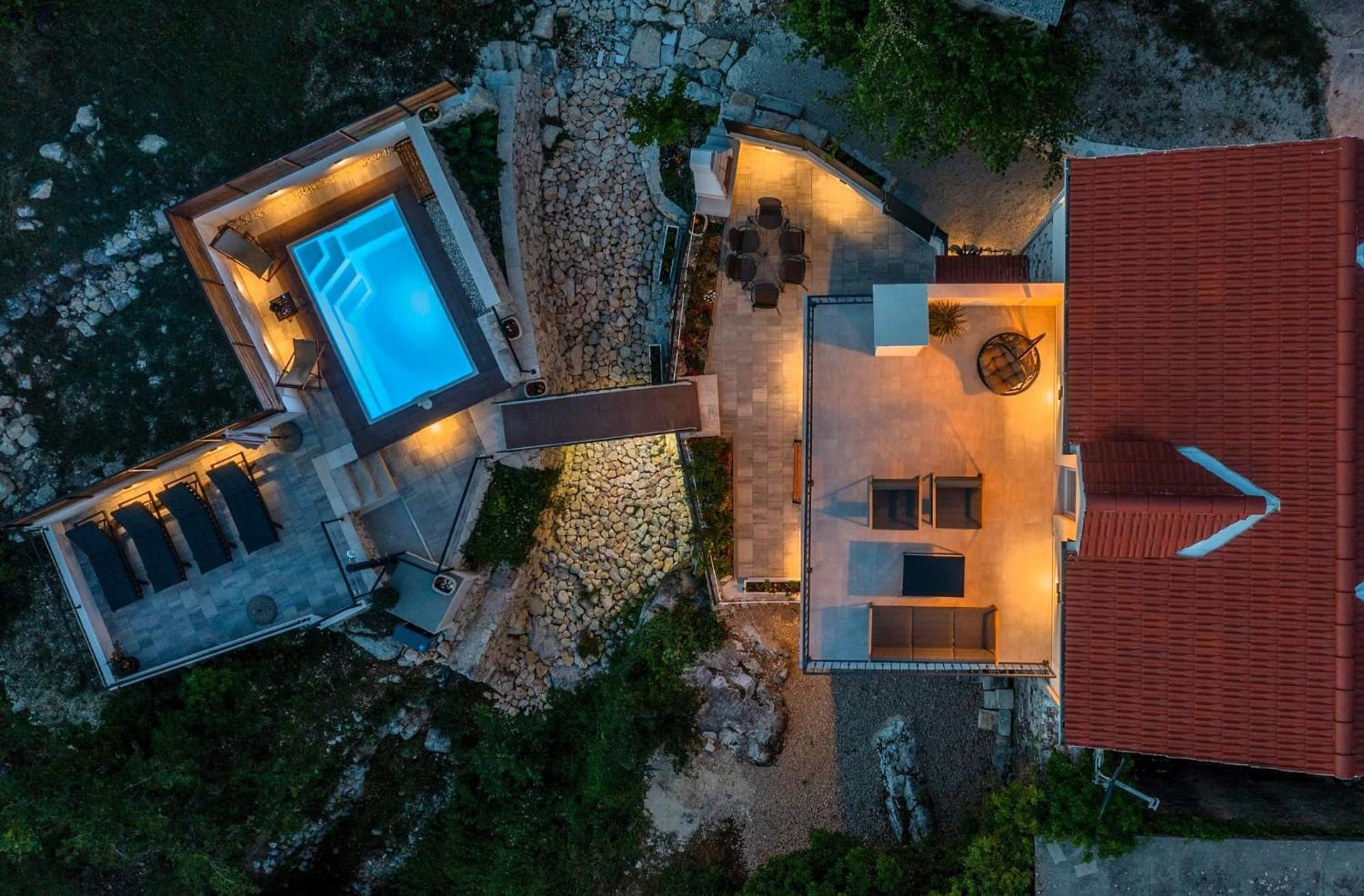Villa Didovina mit Pool und Meerblick view 2