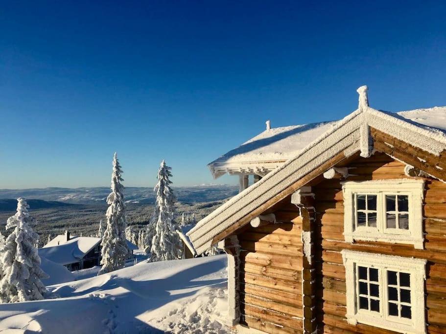 New log cabin with sauna, waxing shed & bench at Sjusjøen