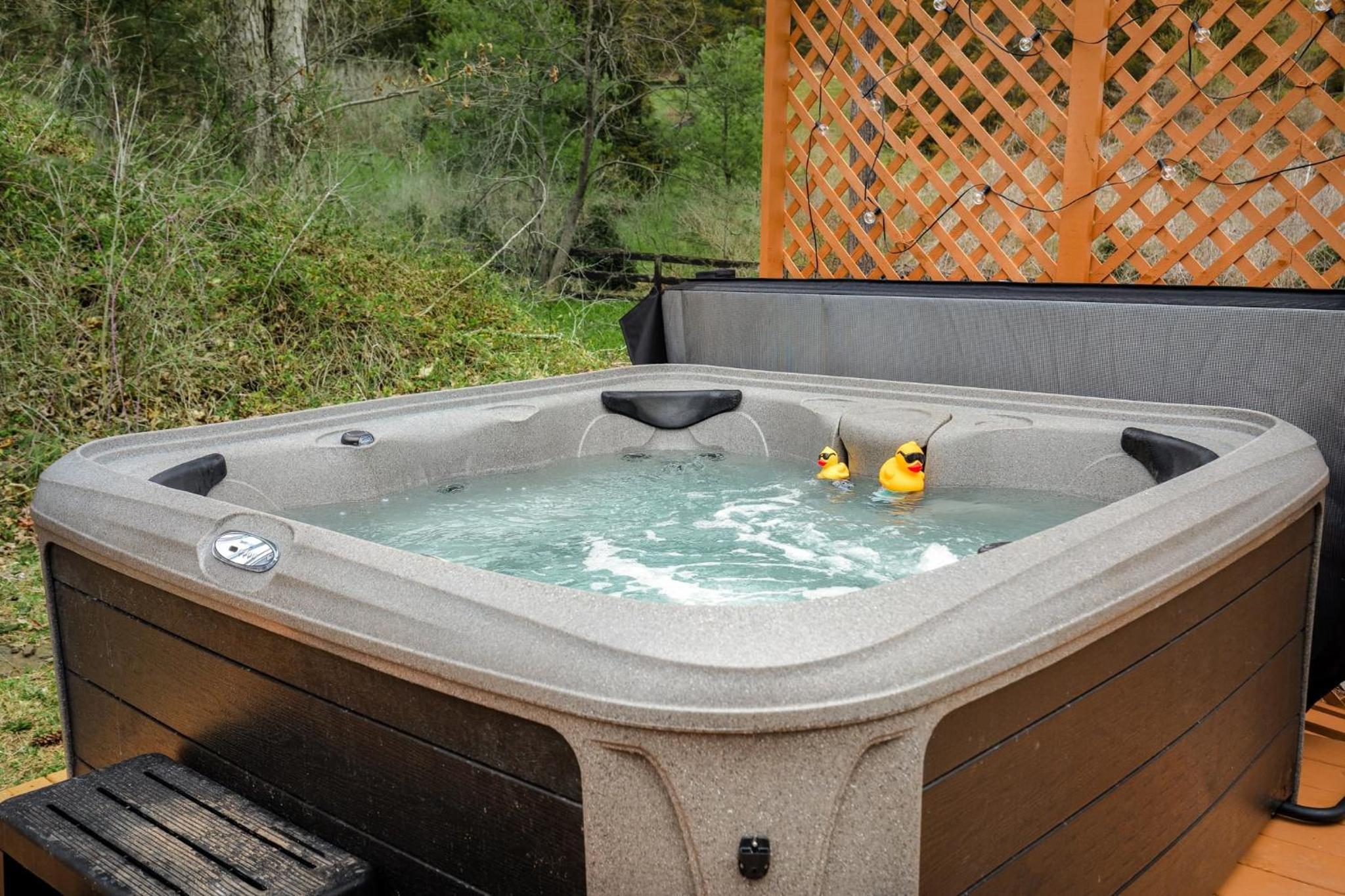 Creekside Cabin w Hot Tub, Fire Pit, Grill, WiFi! view 3