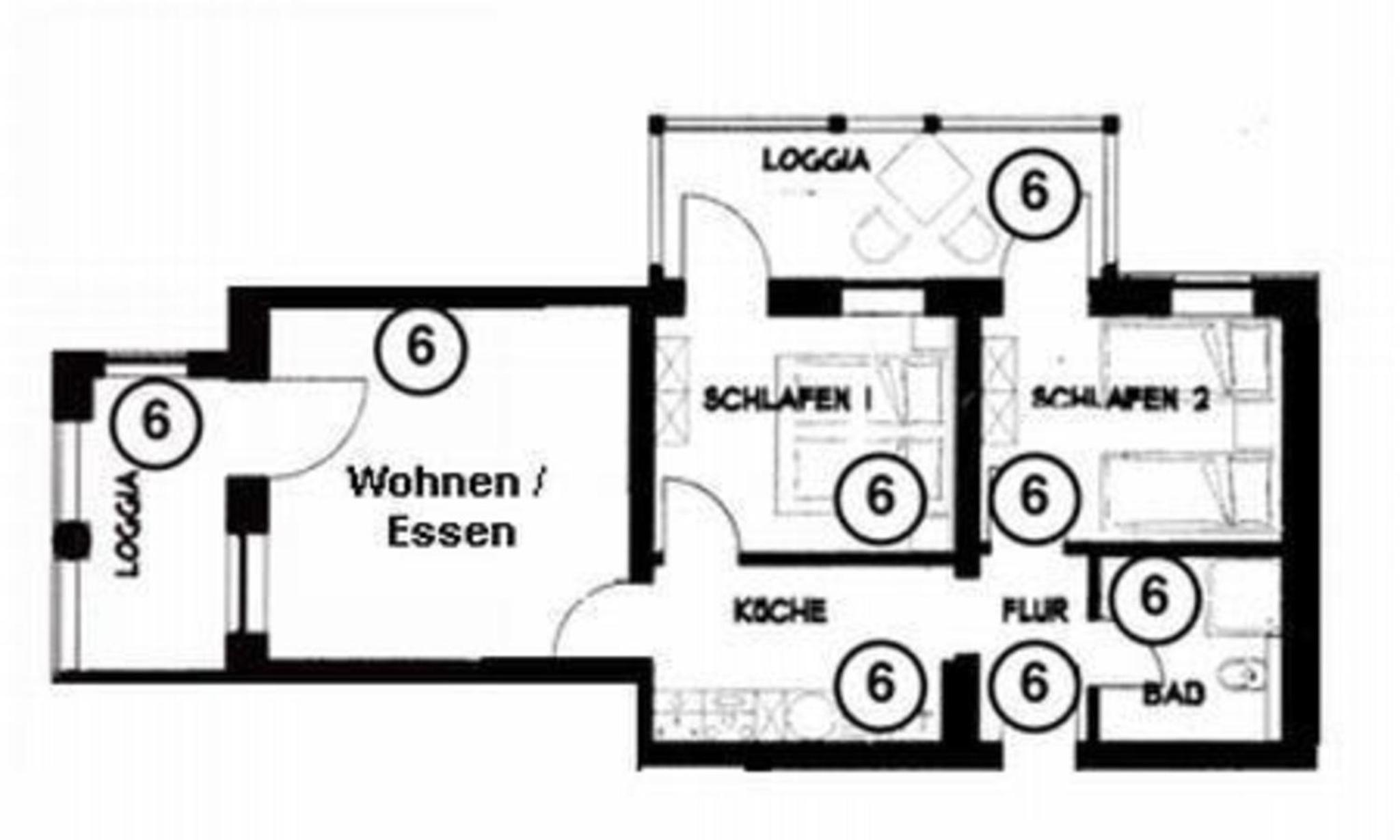 Ferienwohnung 6 Für Bis Zu Sechs Personen