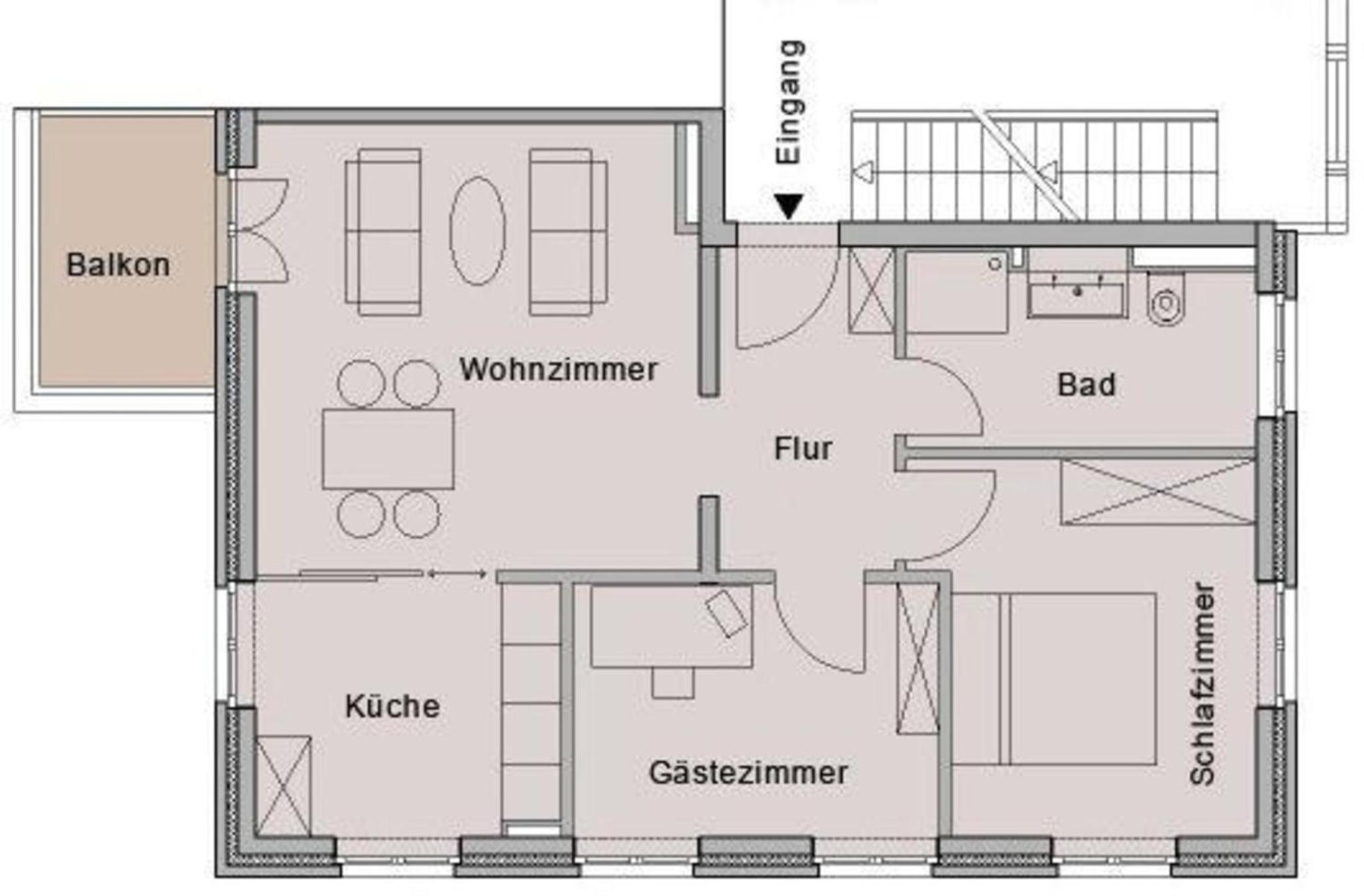 Ferienwohnung mit Balkon in Wenningstedt