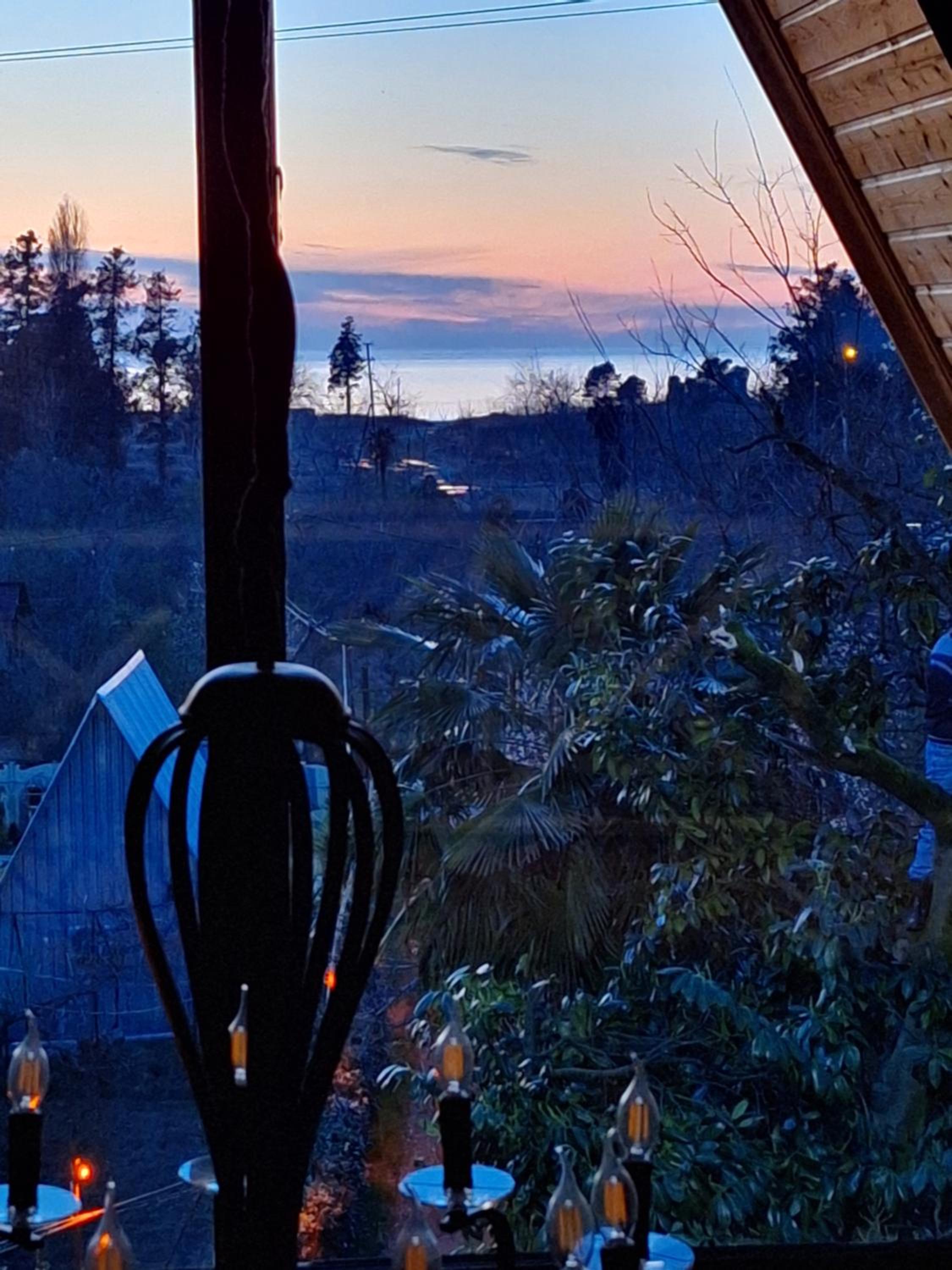 Eco house sunset view 3