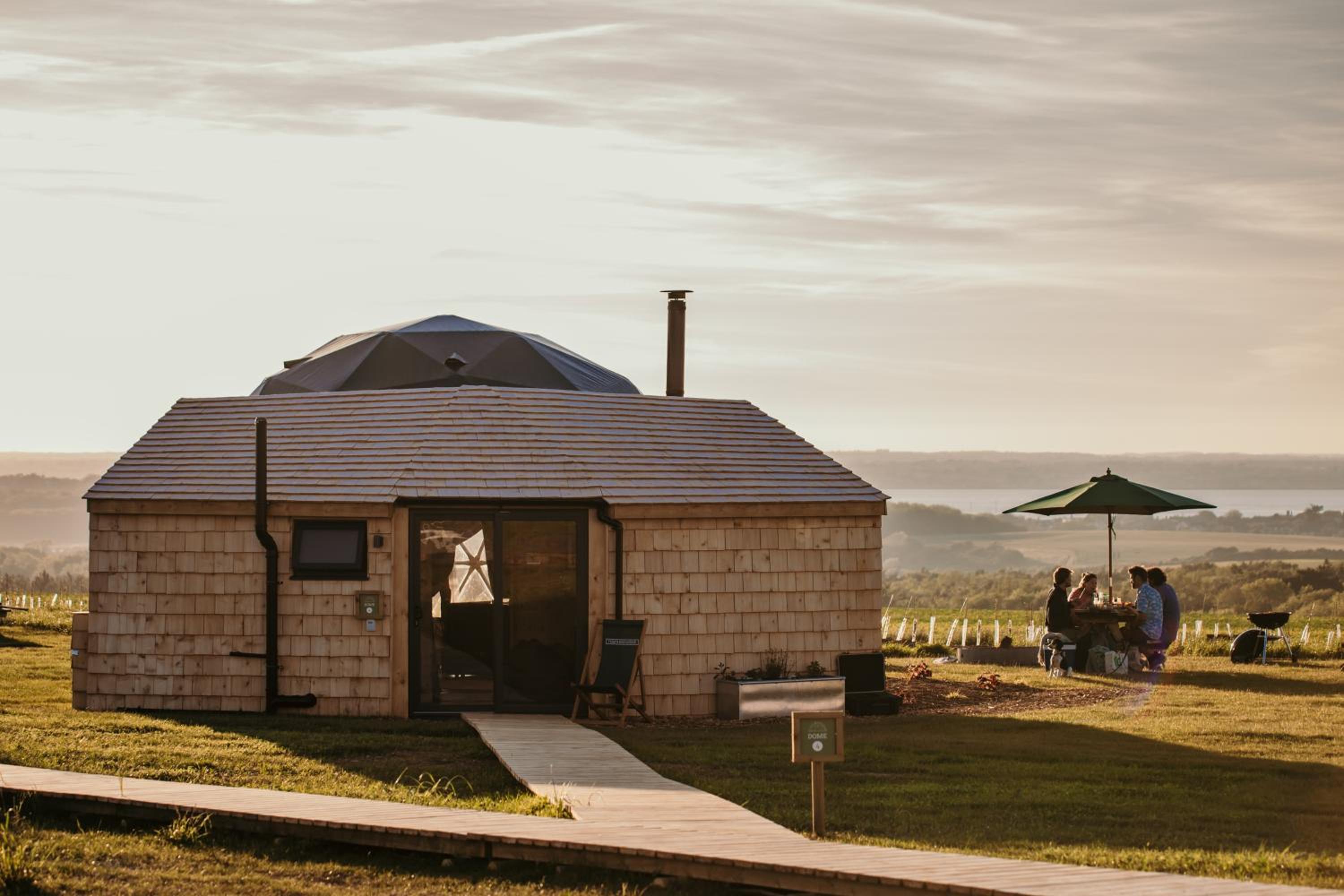 Dome Meadow 5 With Outdoor Tub At Tapnell Farm view 2