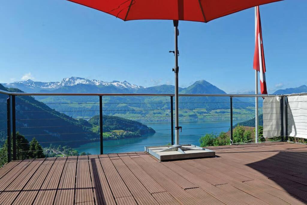Cozy House above Lake Lucerne in car-free Vitznau Mittlerschwanden at Mount Rigi railway