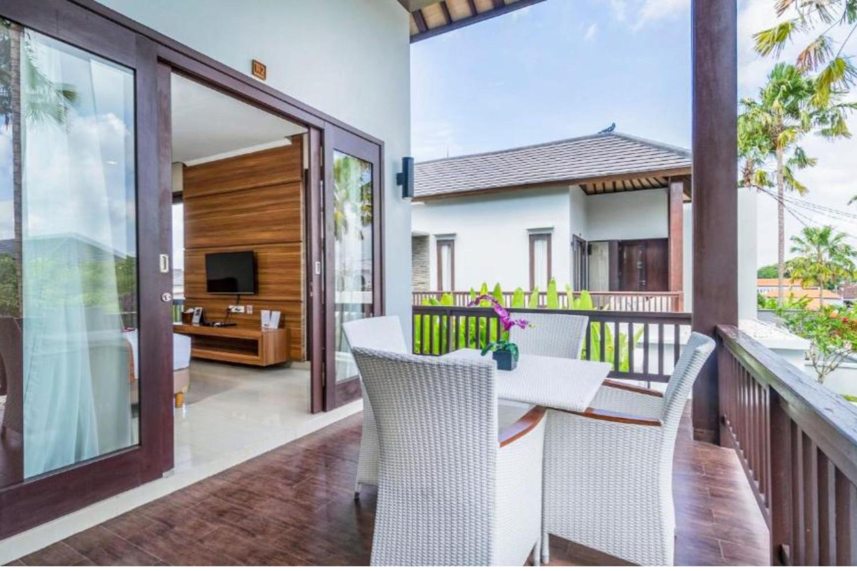 White 2 BR Private Pool Villa — balance & terrace