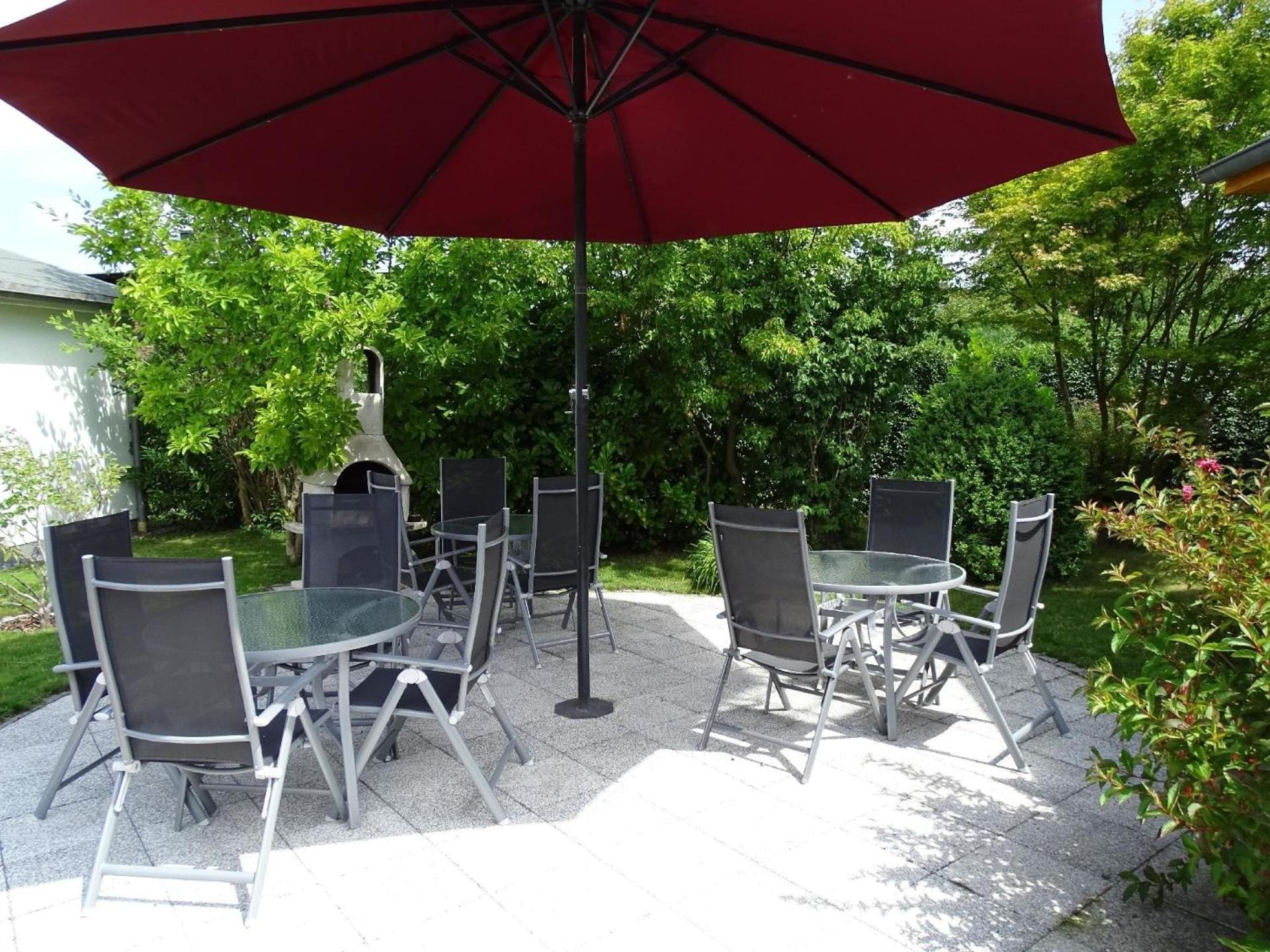 Große Ferienwohnung in Pudagla mit Garten, Terrasse und Grill