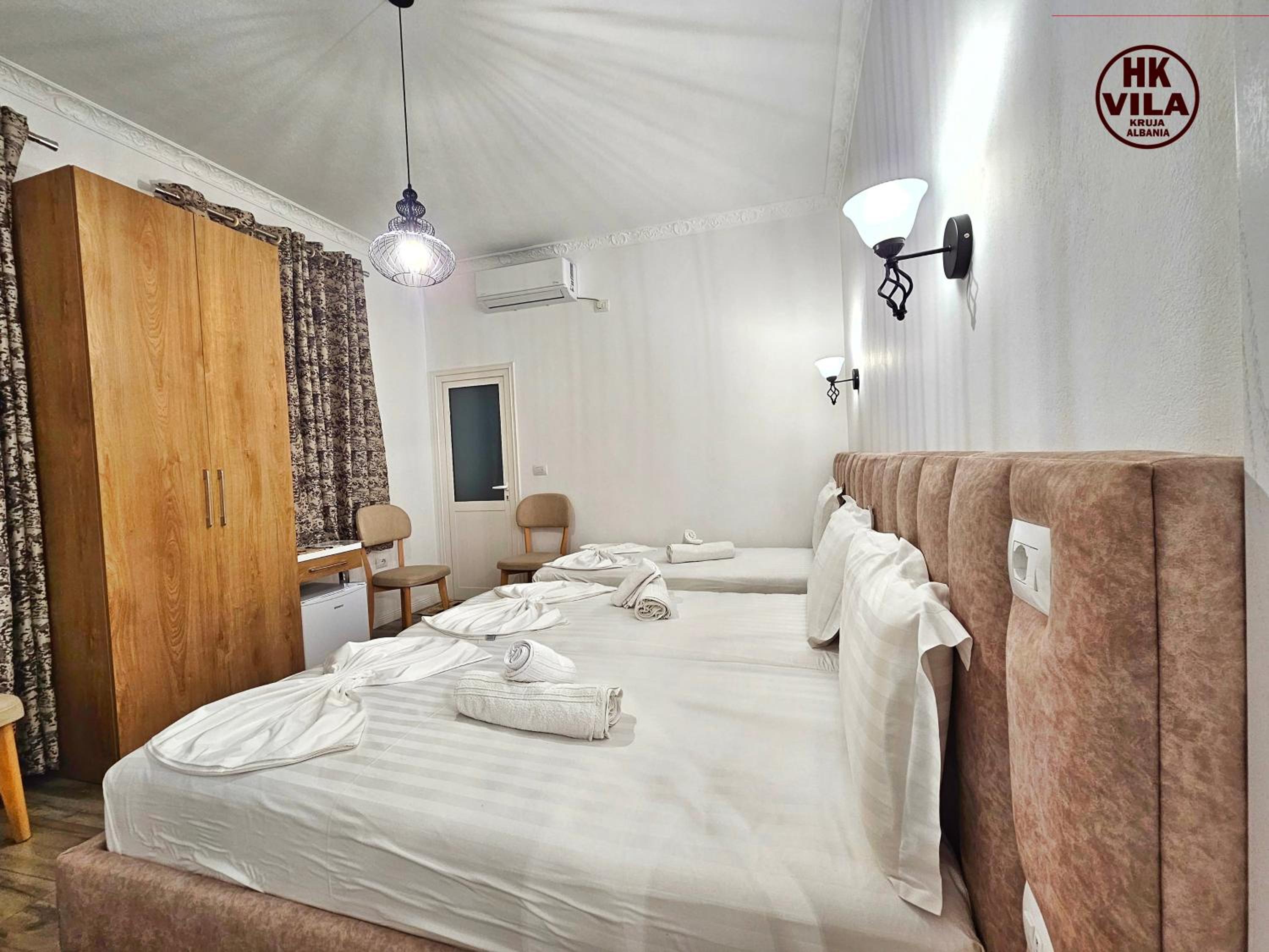Vila HK is a cozy and welcoming house in the heart of Kruje It offers comfortable accommodation,free public parking nearby,and breakfast included,ensuring 