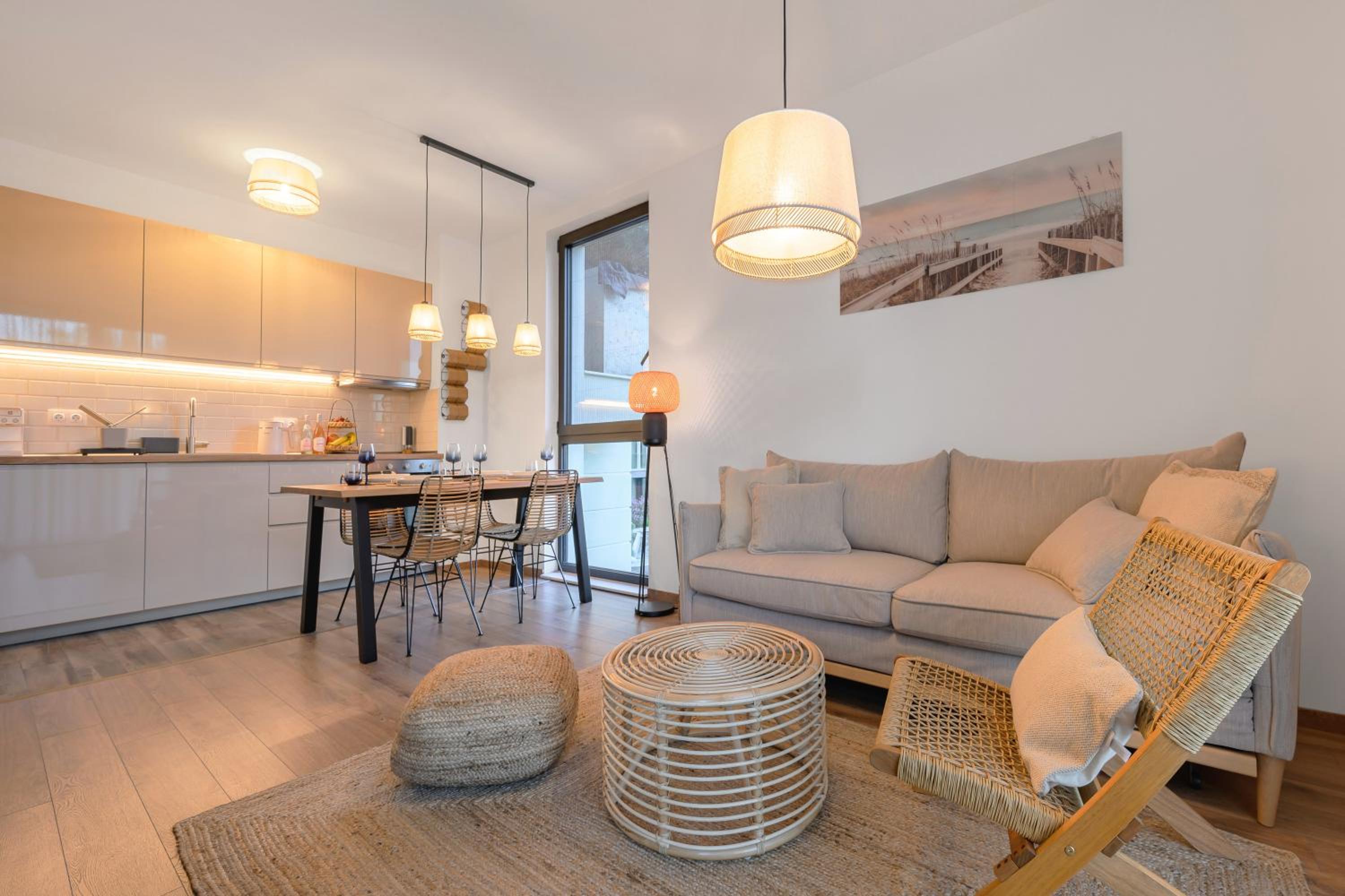 Boho Sea View One-bedroom Pool & SPA apartment