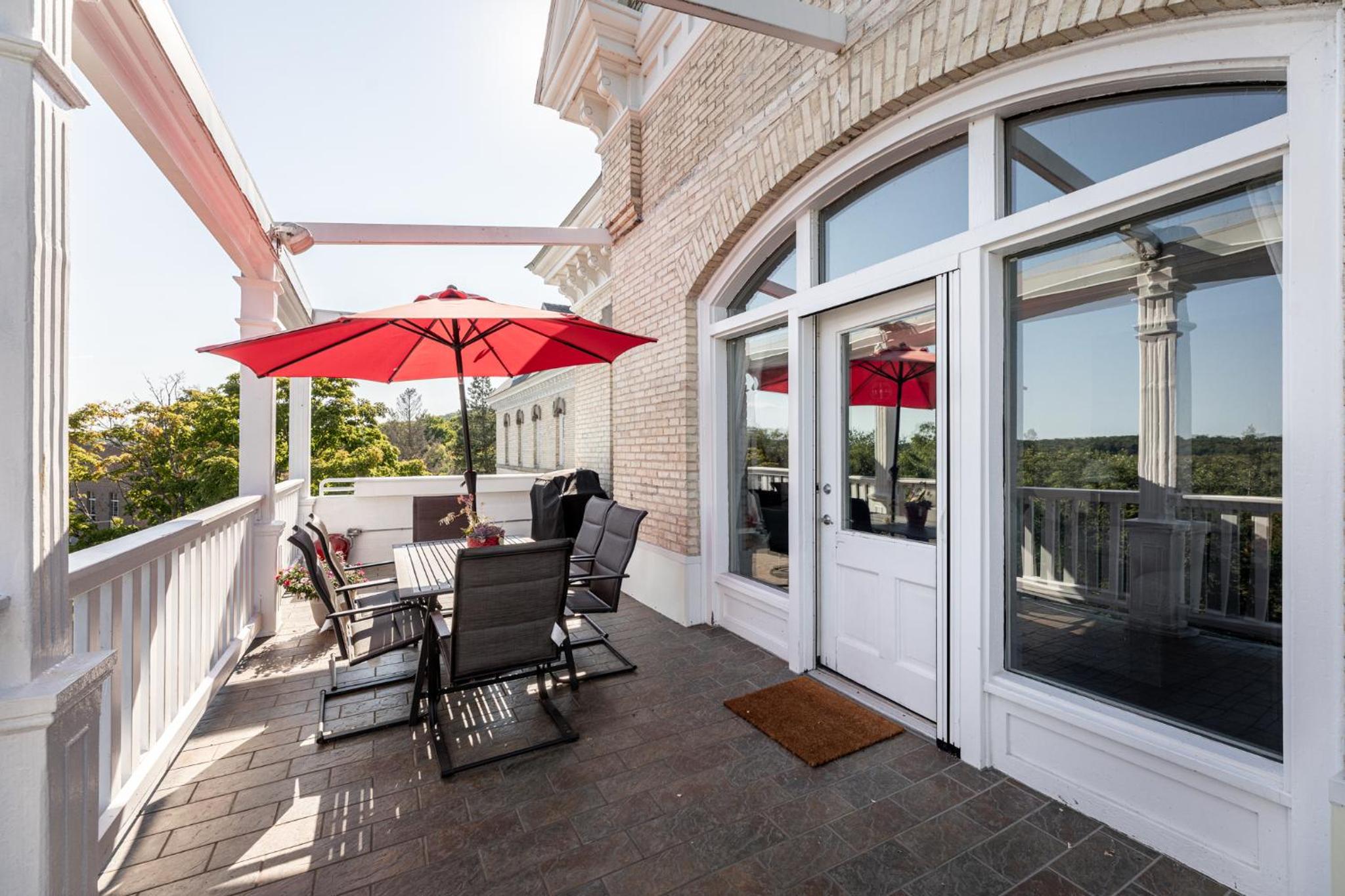 Luxury Penthouse AC Fireplace Balcony view 2