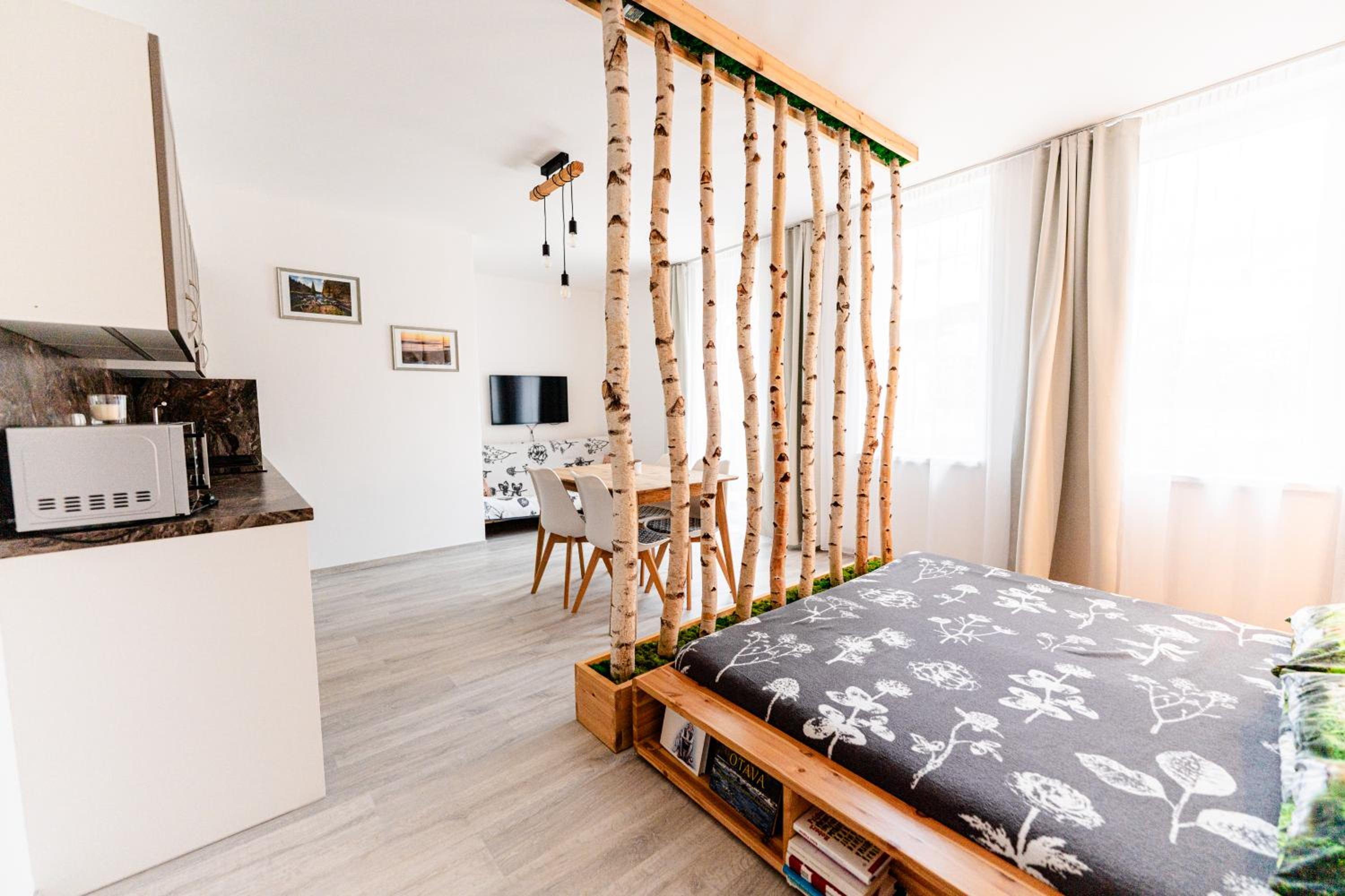 Apartmán v centru Železné Rudy se zahrádkou
