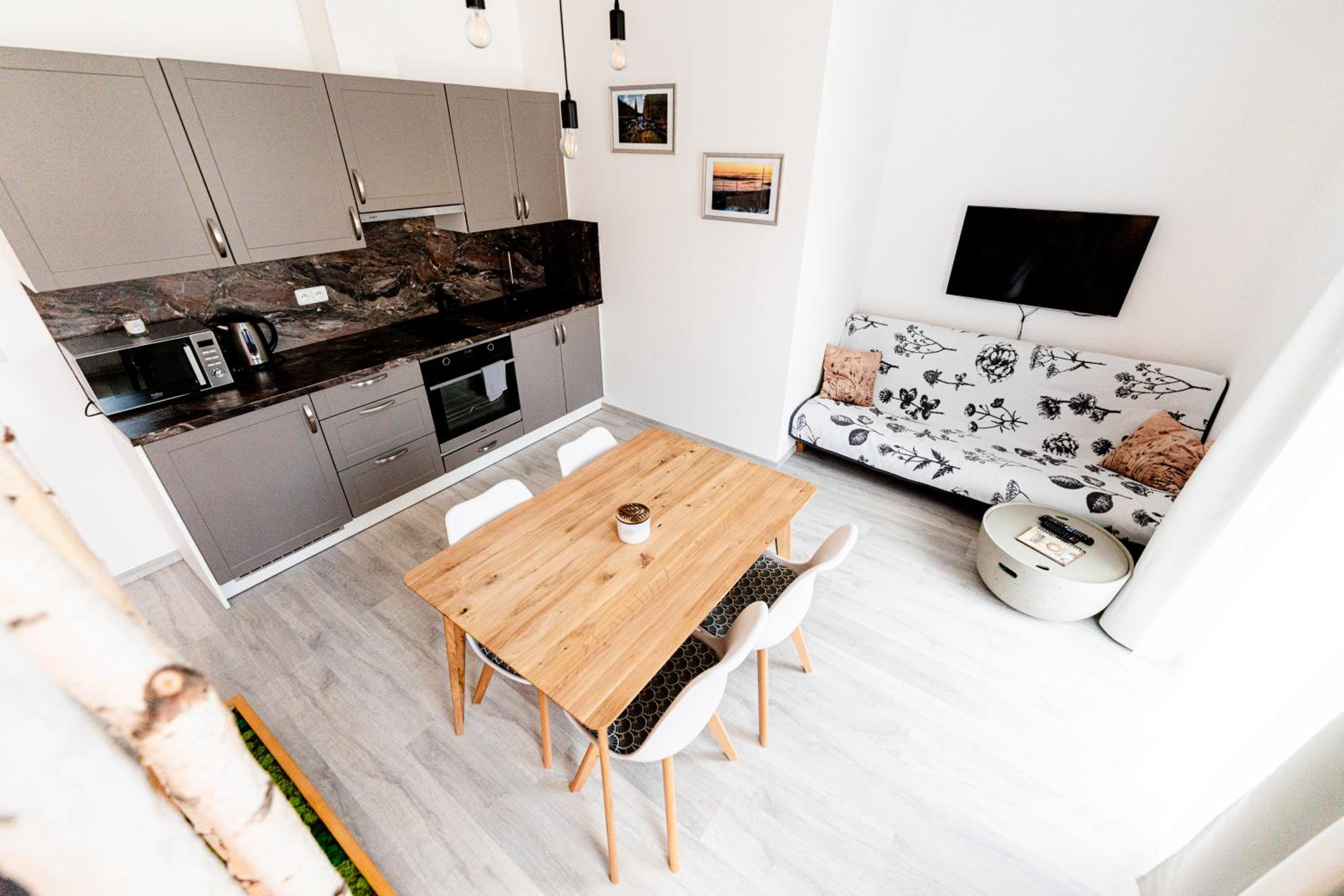 Apartmán v centru Železné Rudy se zahrádkou