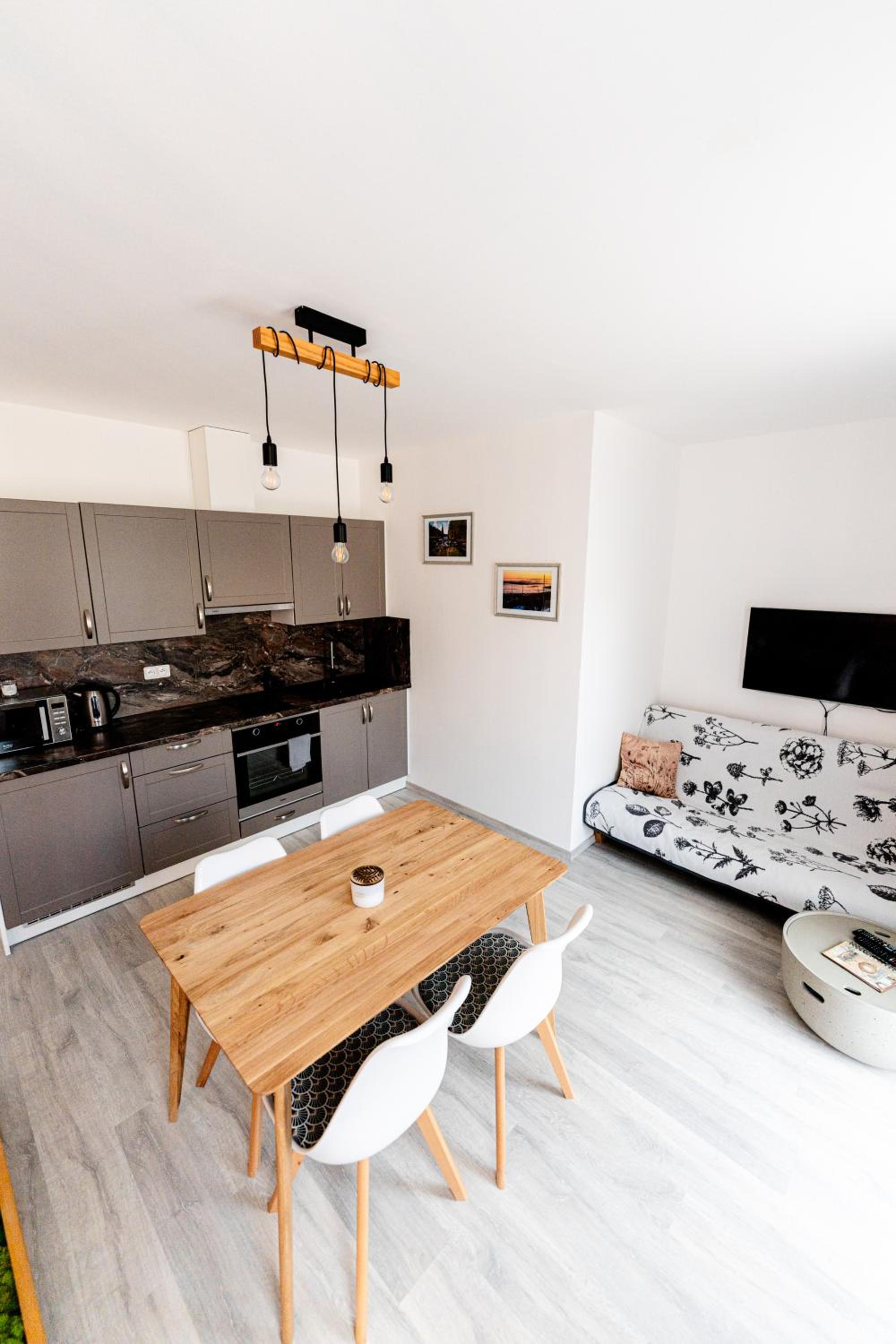 Apartmán v centru Železné Rudy se zahrádkou