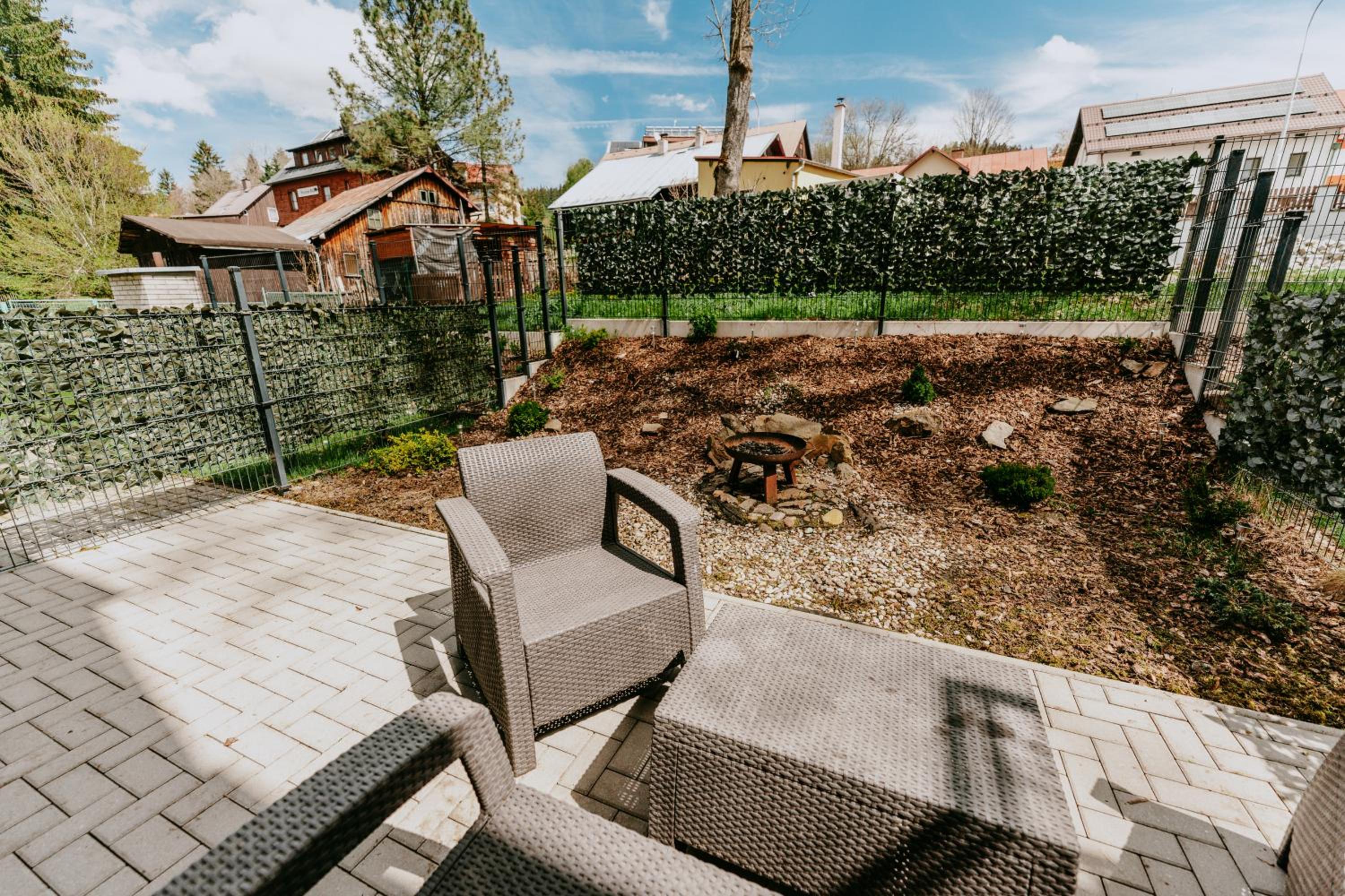 Apartmán v centru Železné Rudy se zahrádkou