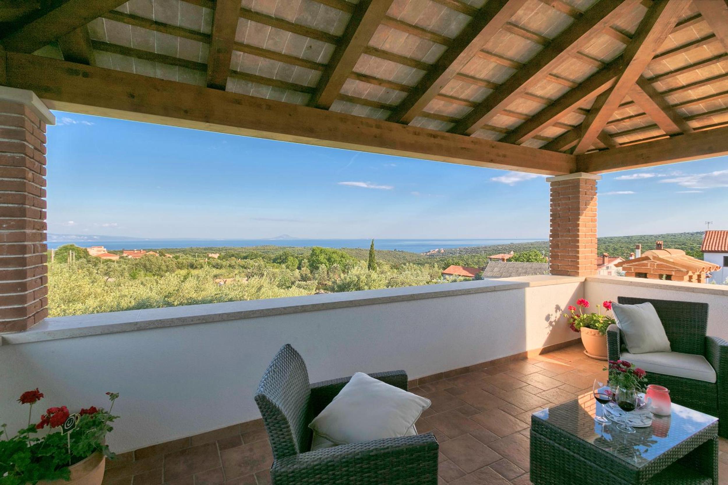 Villa Loverka near Pula only 3 km from the beach with sea view view 5