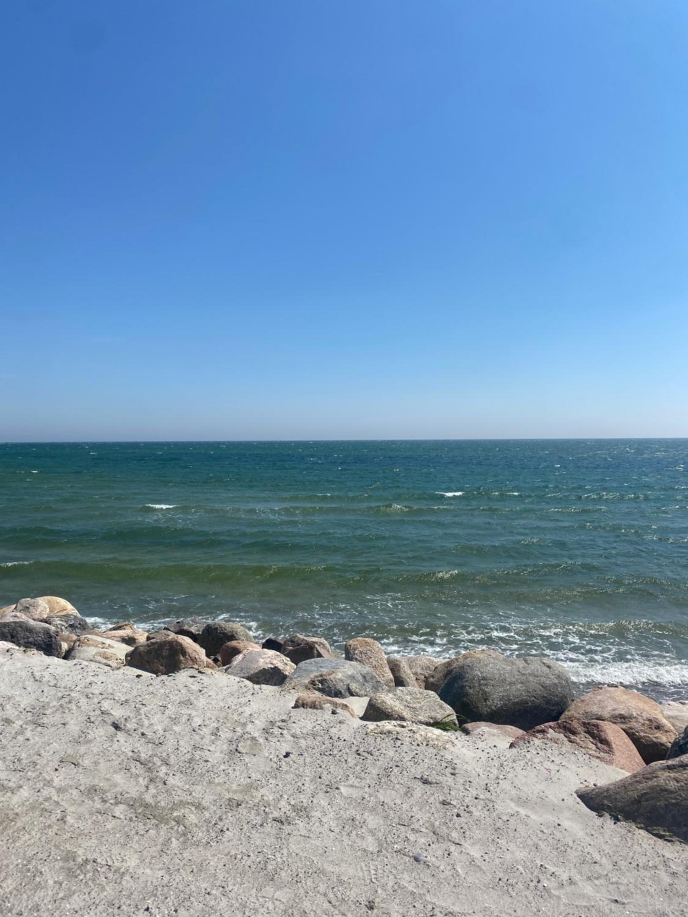 Wohnwagen auf dem Wulfenerhals ca 150m bis zum Meer