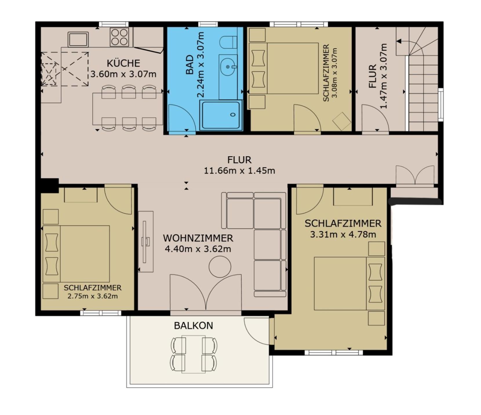 Stilvolle 4.5 Zimmer Wohnung nahe der Talstation