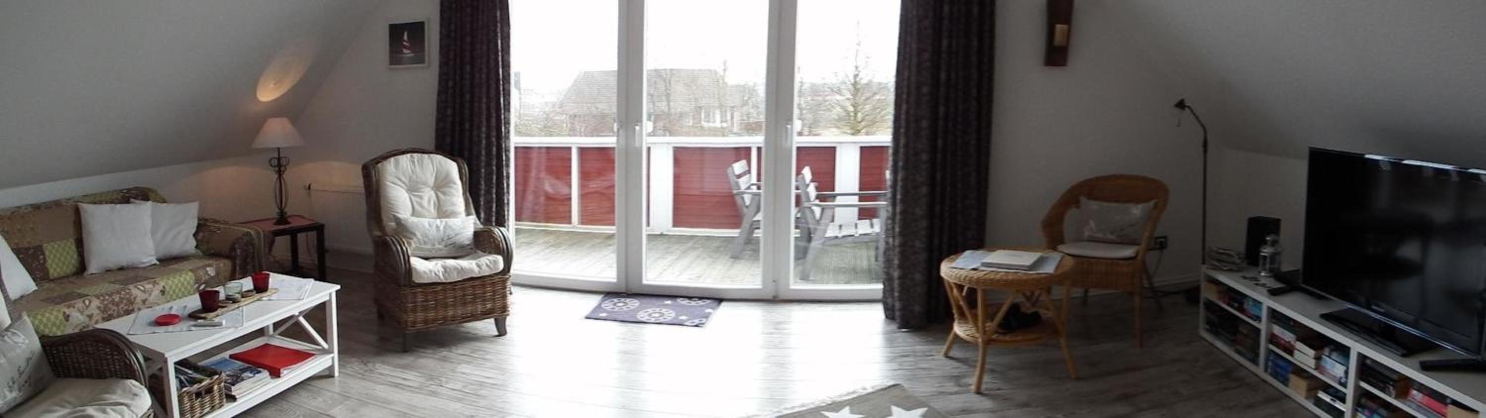 Moderne Ferienwohnung Mit Südbalkon Und Strandkorb