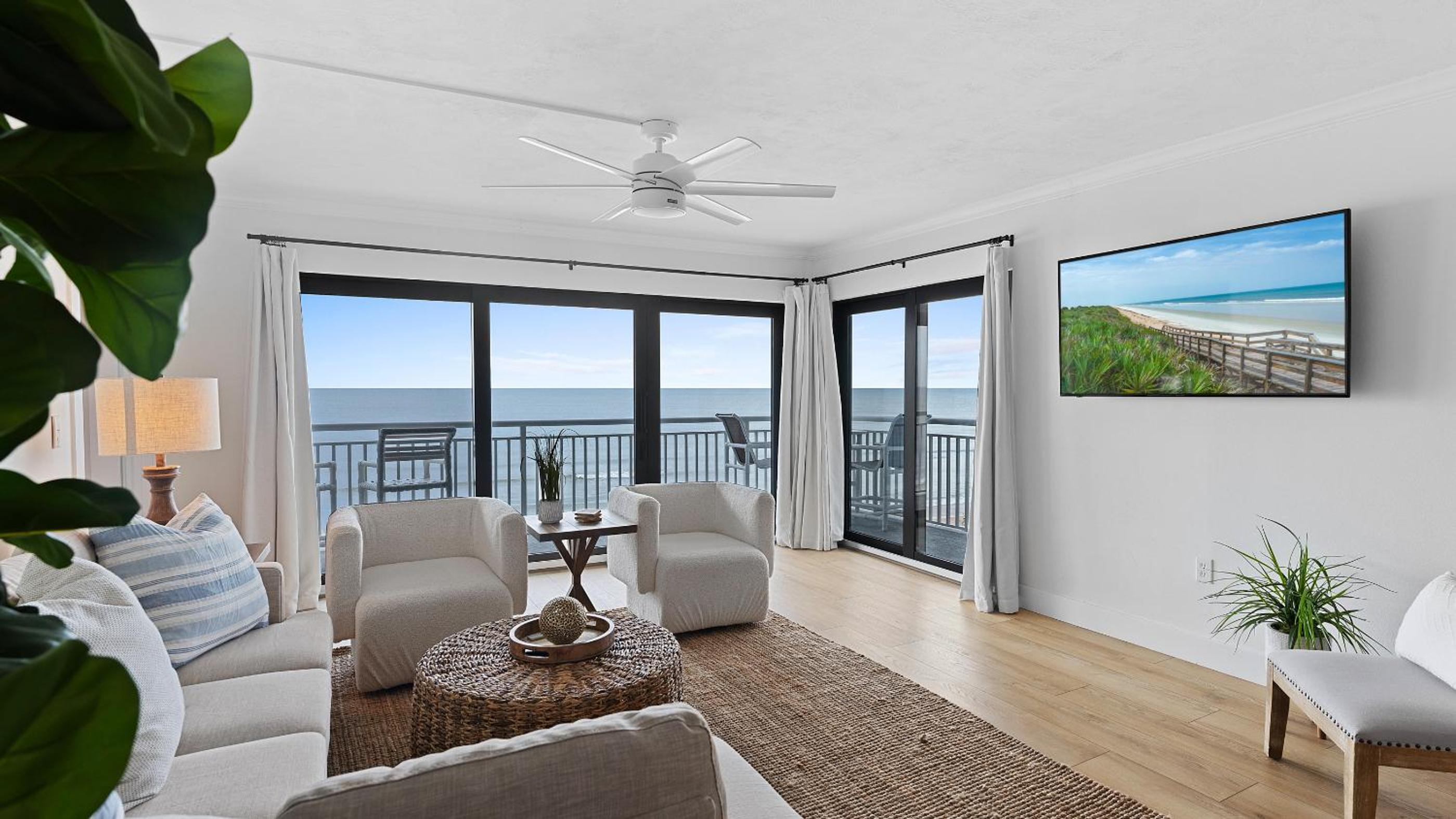 Spectacular views from this oceanfront property located on the no-drive beach!