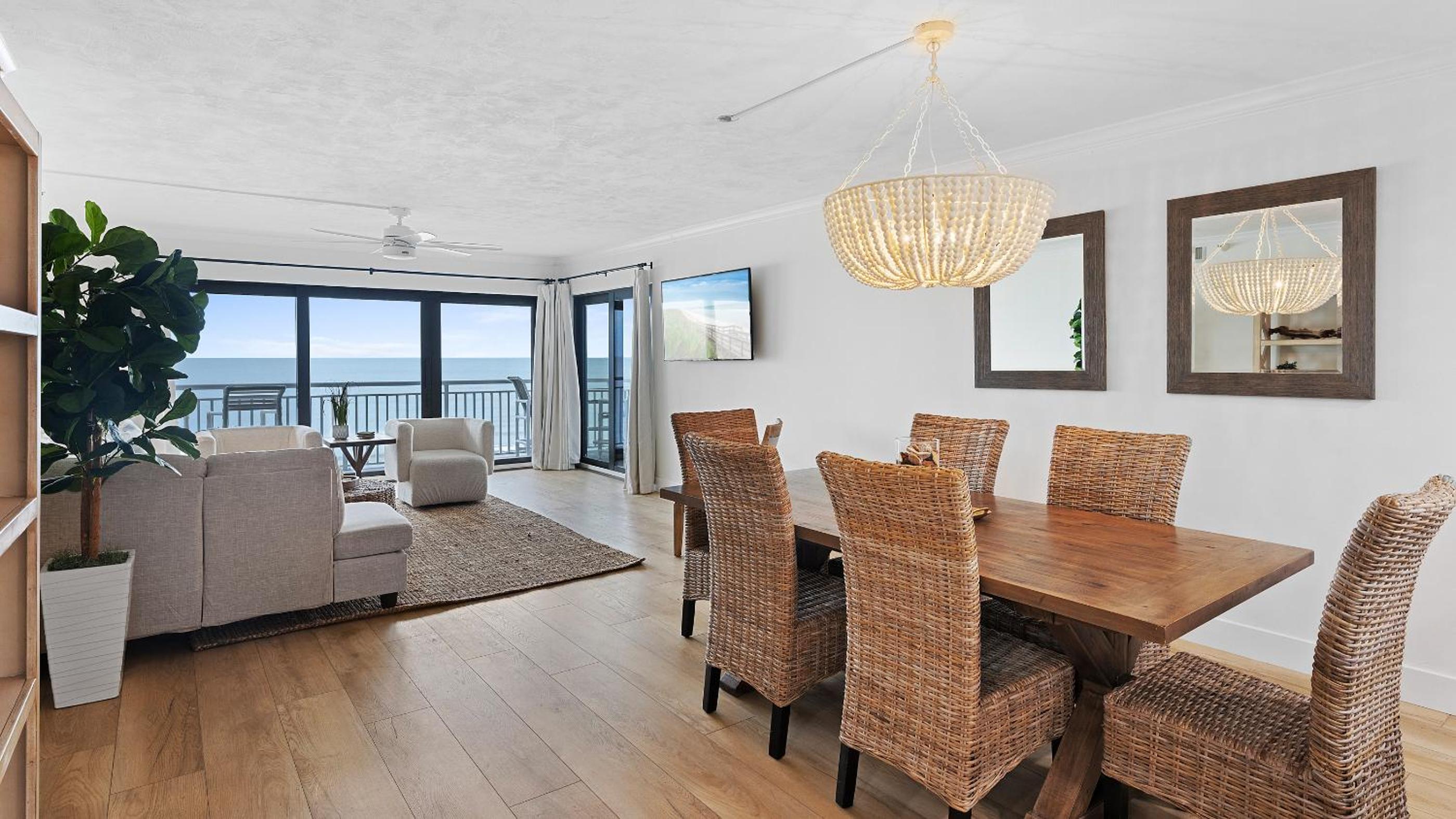 Spectacular views from this oceanfront property located on the no-drive beach!