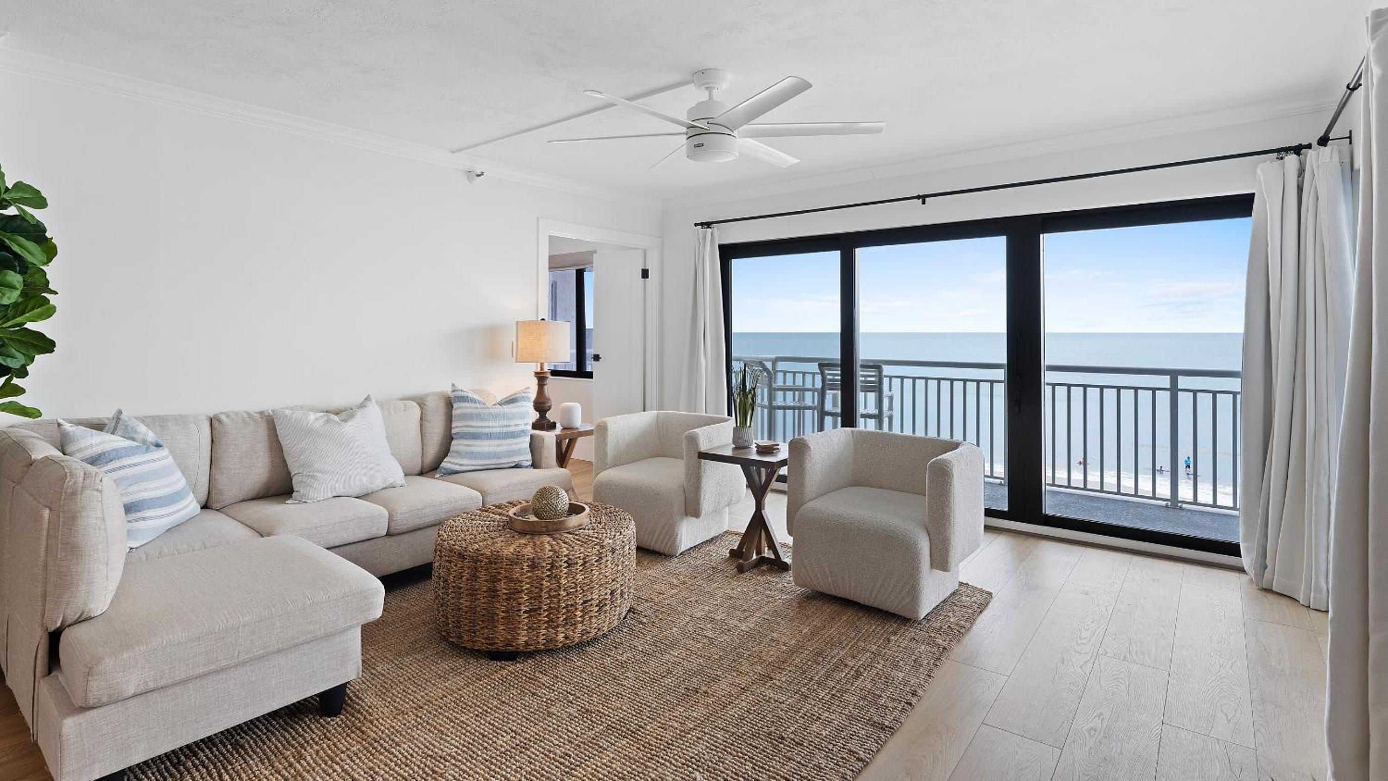 Spectacular views from this oceanfront property located on the no-drive beach!