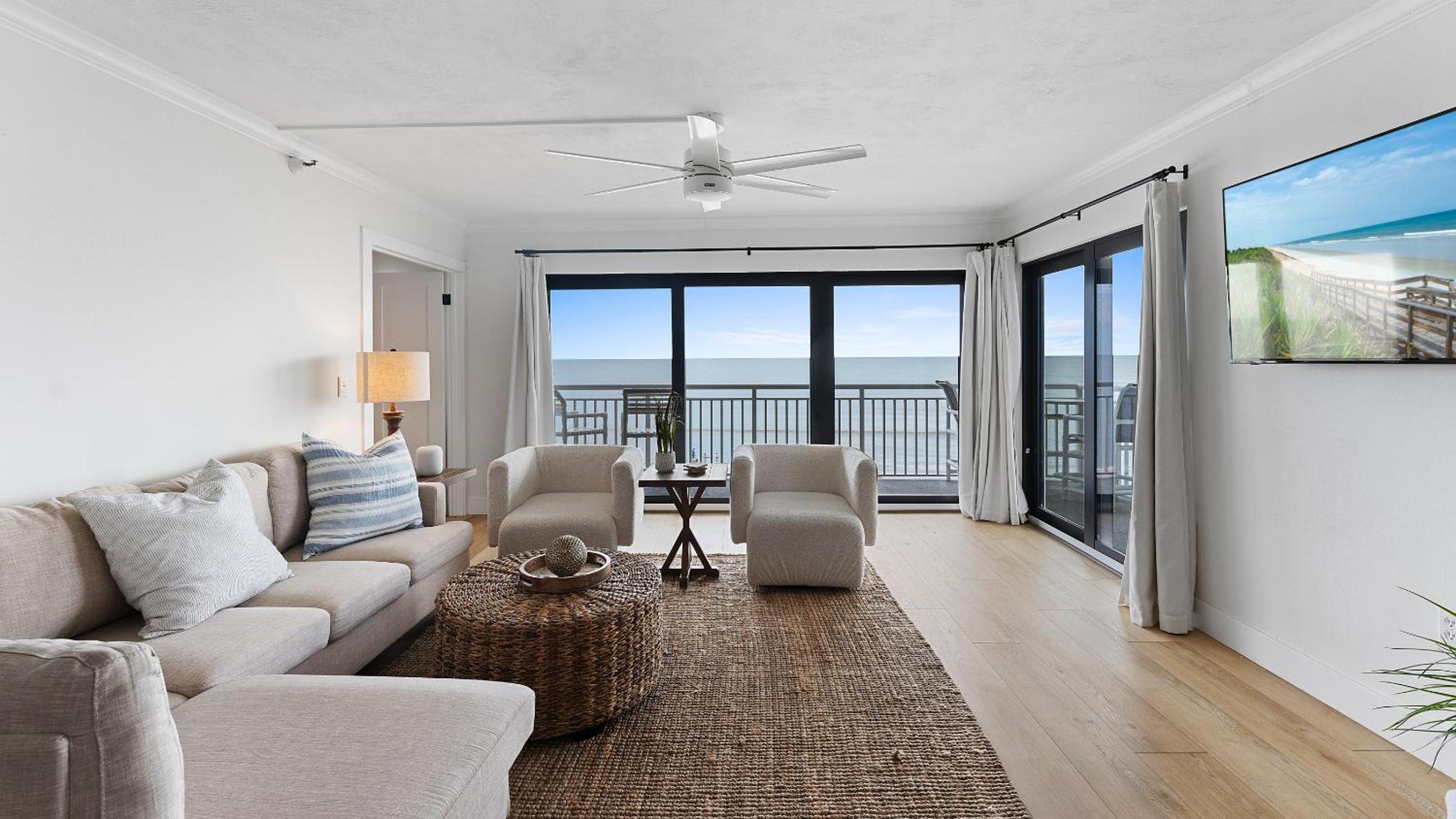 Spectacular views from this oceanfront property located on the no-drive beach!
