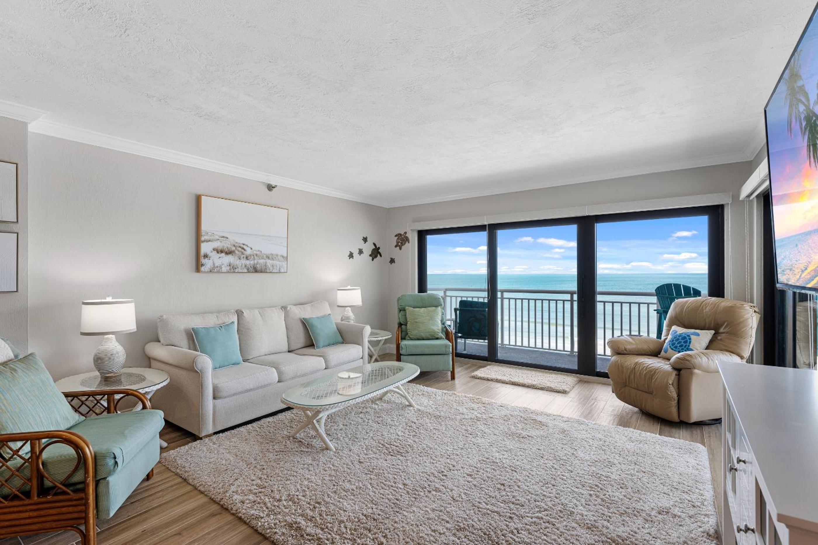 Spectacular beach views! Direct Oceanfront unit on the no-drive beach