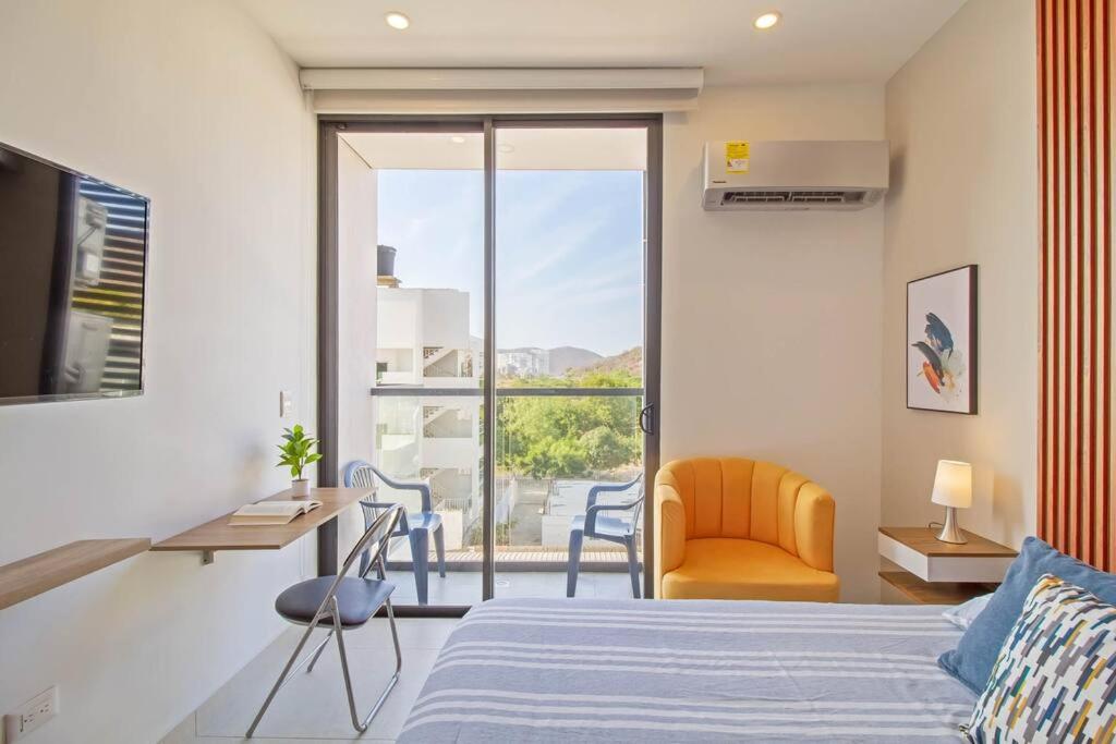Habitación tipo hoteI Wifi rápido I Vista al mar