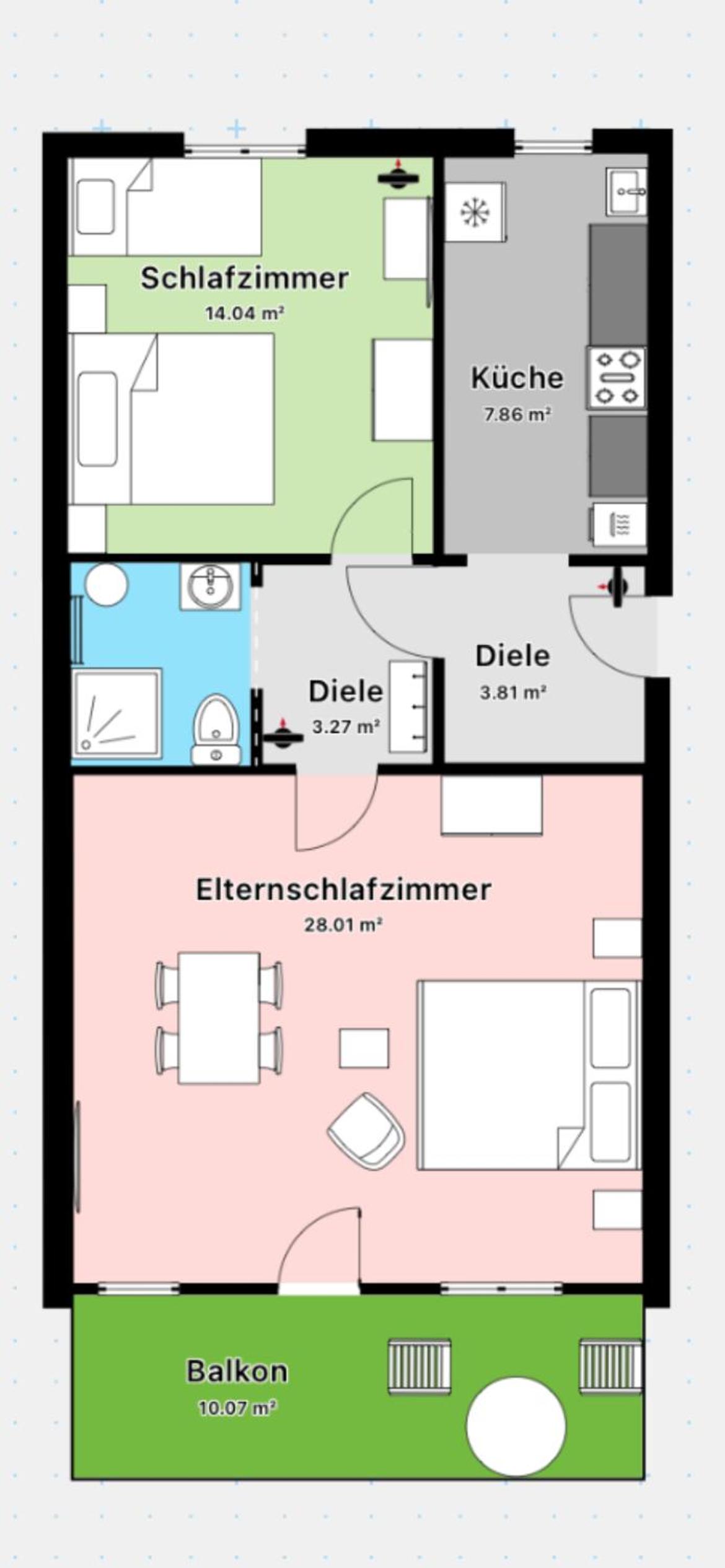 KATARINAS HOUSE mit 2 FeWo stilvoll, gemütlich & zentral Boxspringbett, Parkplatz, Balkon oder Garten