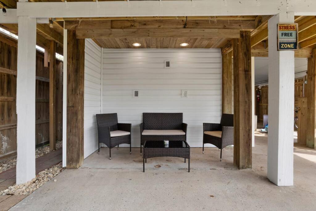 Waterfront Home Game Room Ping Pong Outdoor Bar Area