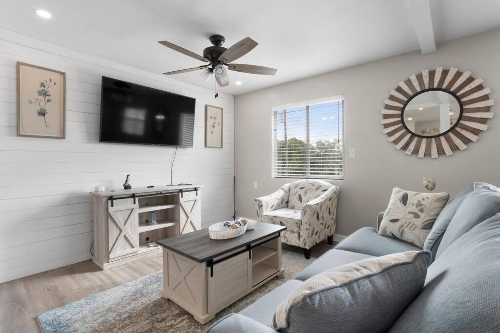 Waterfront Home Game Room Ping Pong Outdoor Bar Area