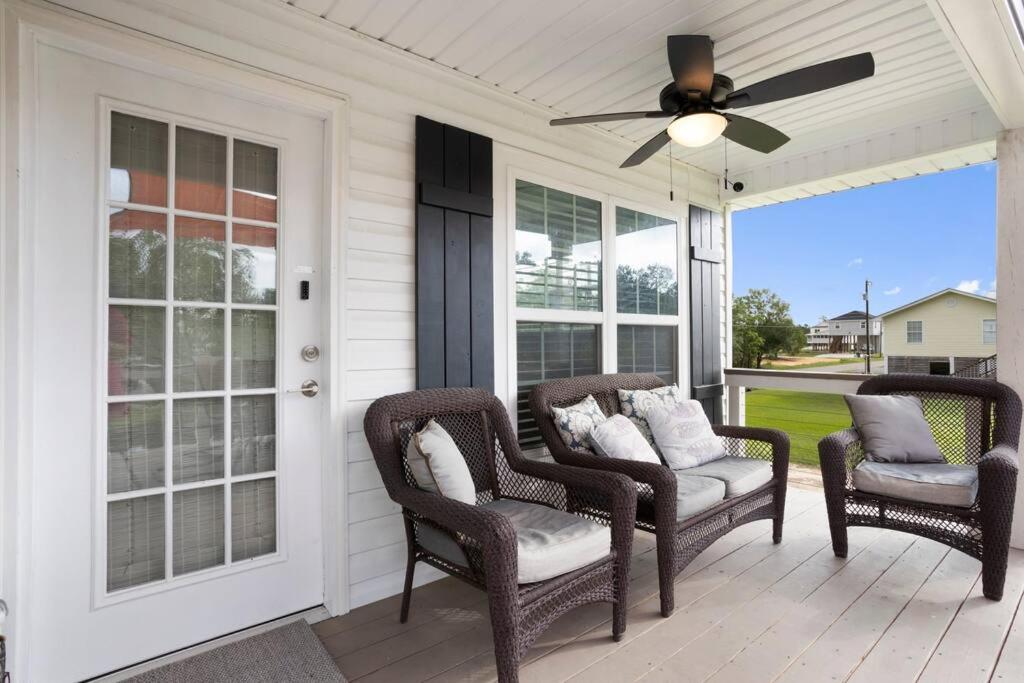 Waterfront Home Game Room Ping Pong Outdoor Bar Area