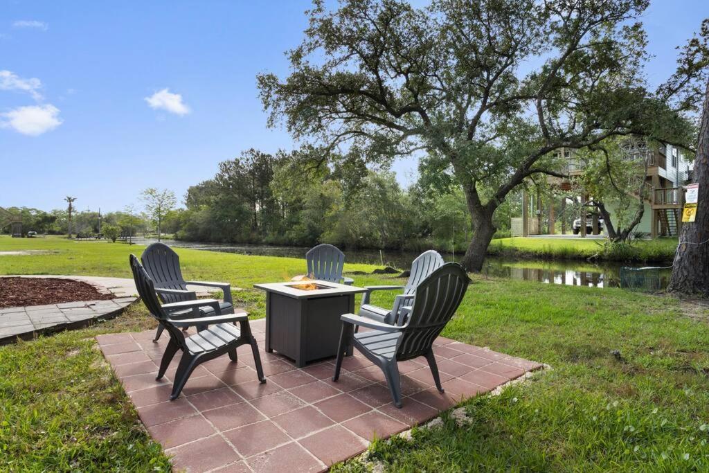 Waterfront Home Game Room Ping Pong Outdoor Bar Area