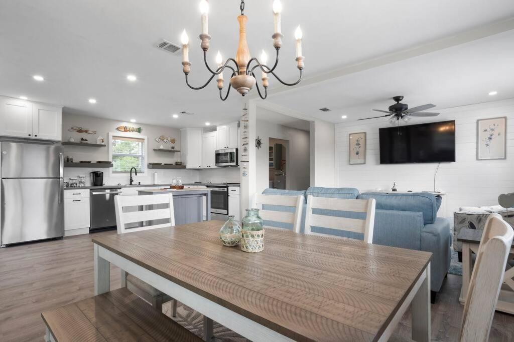 Waterfront Home Game Room Ping Pong Outdoor Bar Area