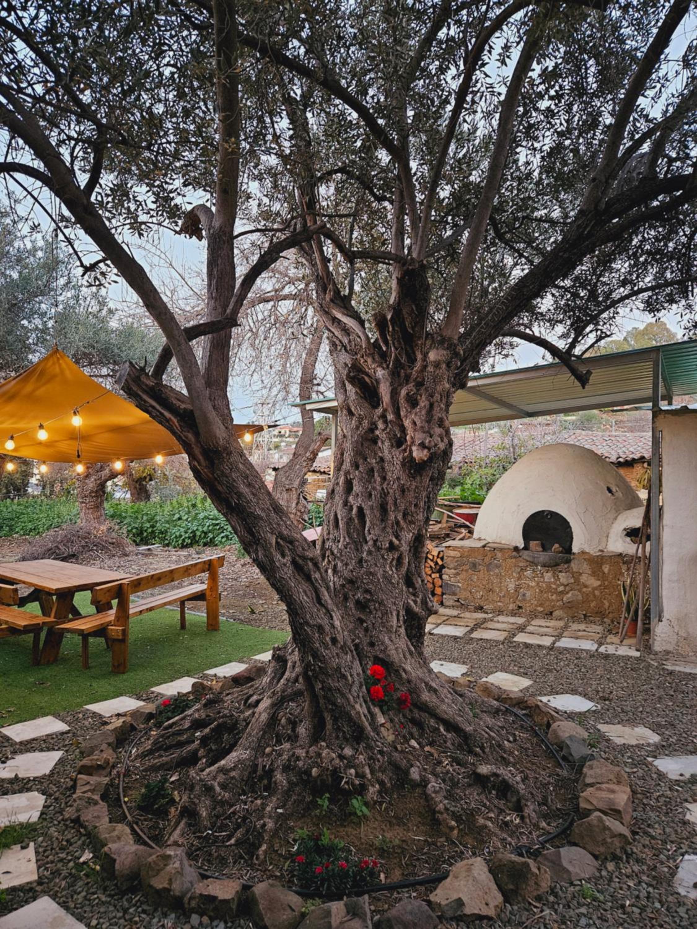 Traditional adobe house in Evrychou with cozy garden and fireplace!