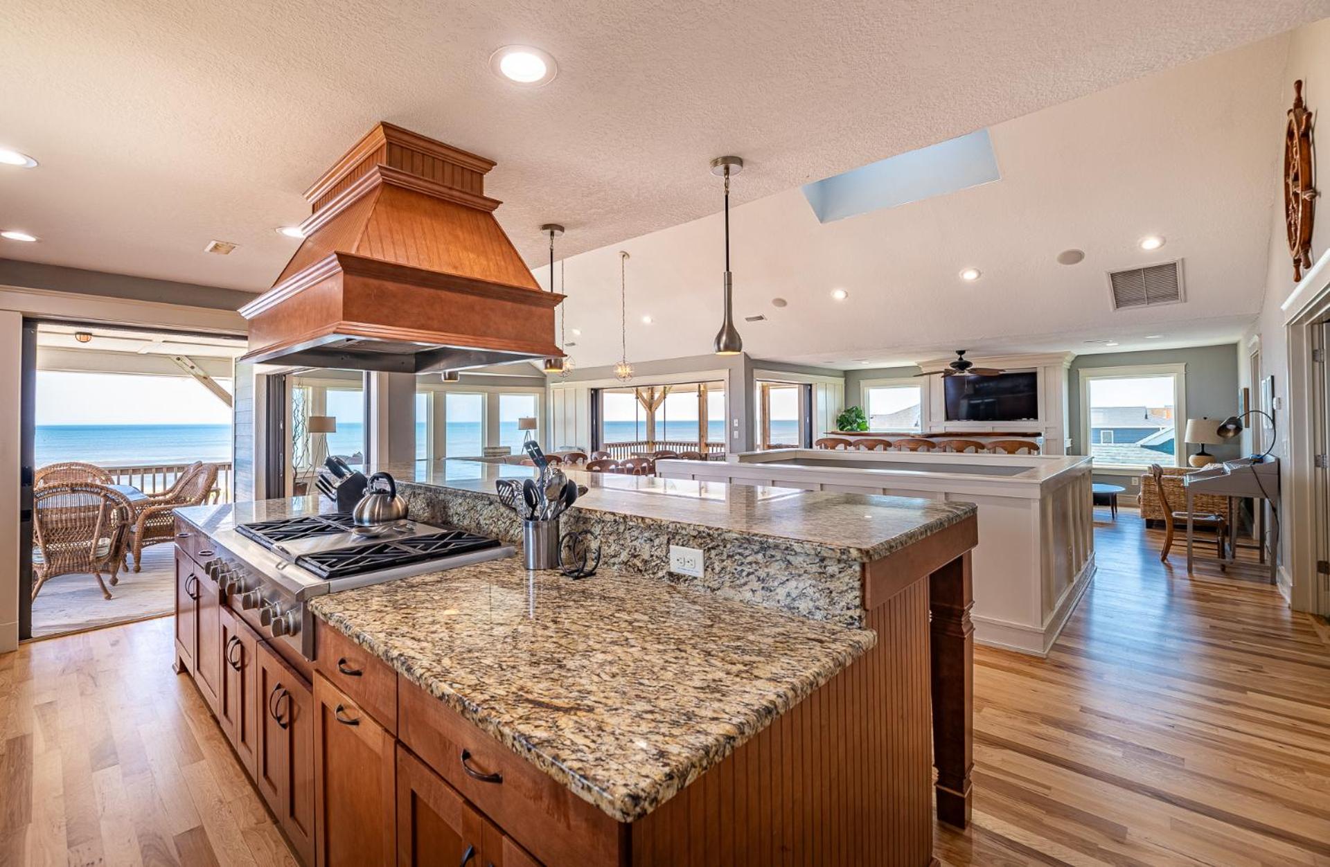 Outside-In - S Nags Head MP 18.5, Luxury Oceanfront, Elevator, Pool, Cabana, Home Theatre, Pets OK