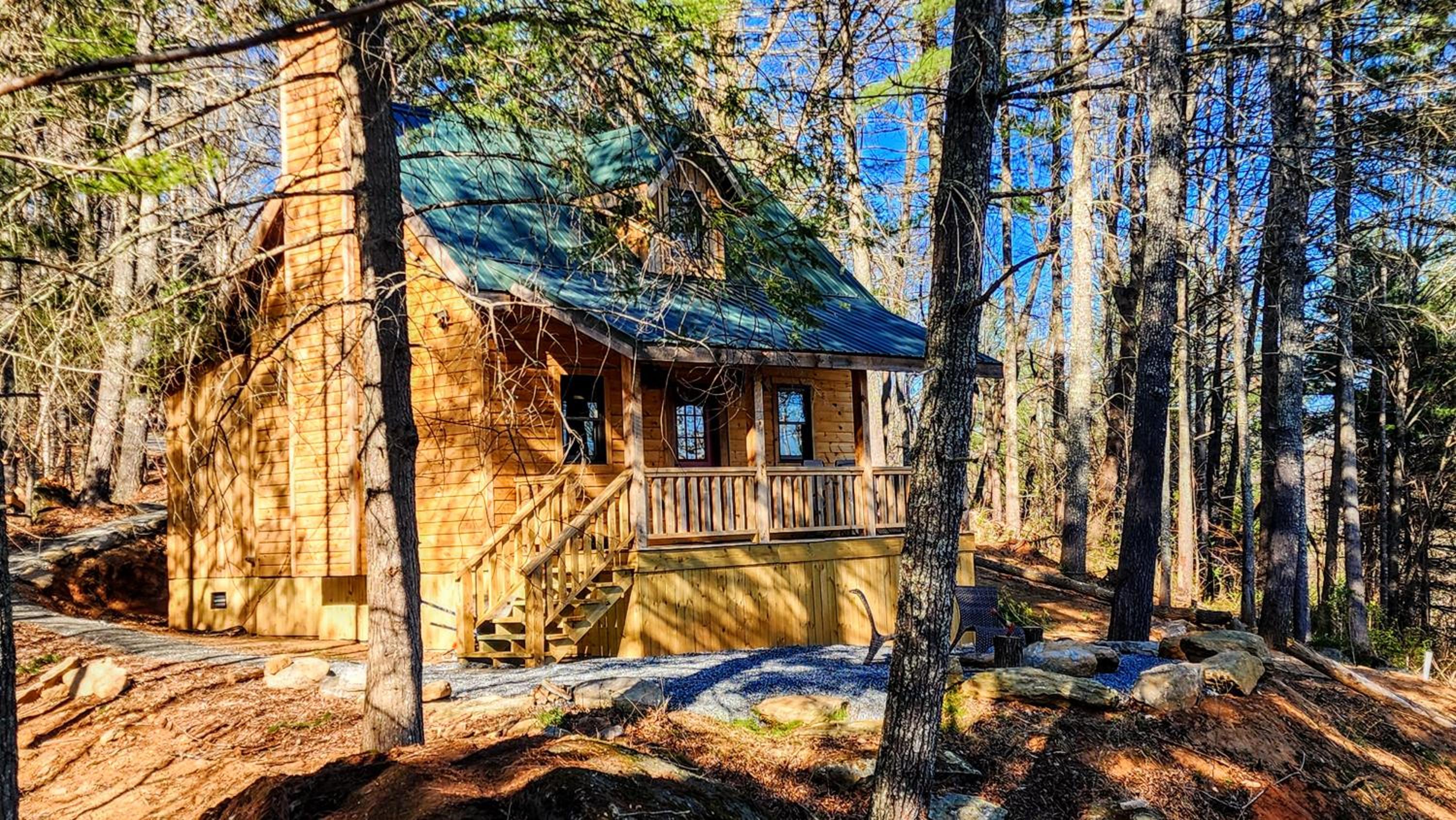 Luxury Mountain View Cabin Near Asheville NC view 3