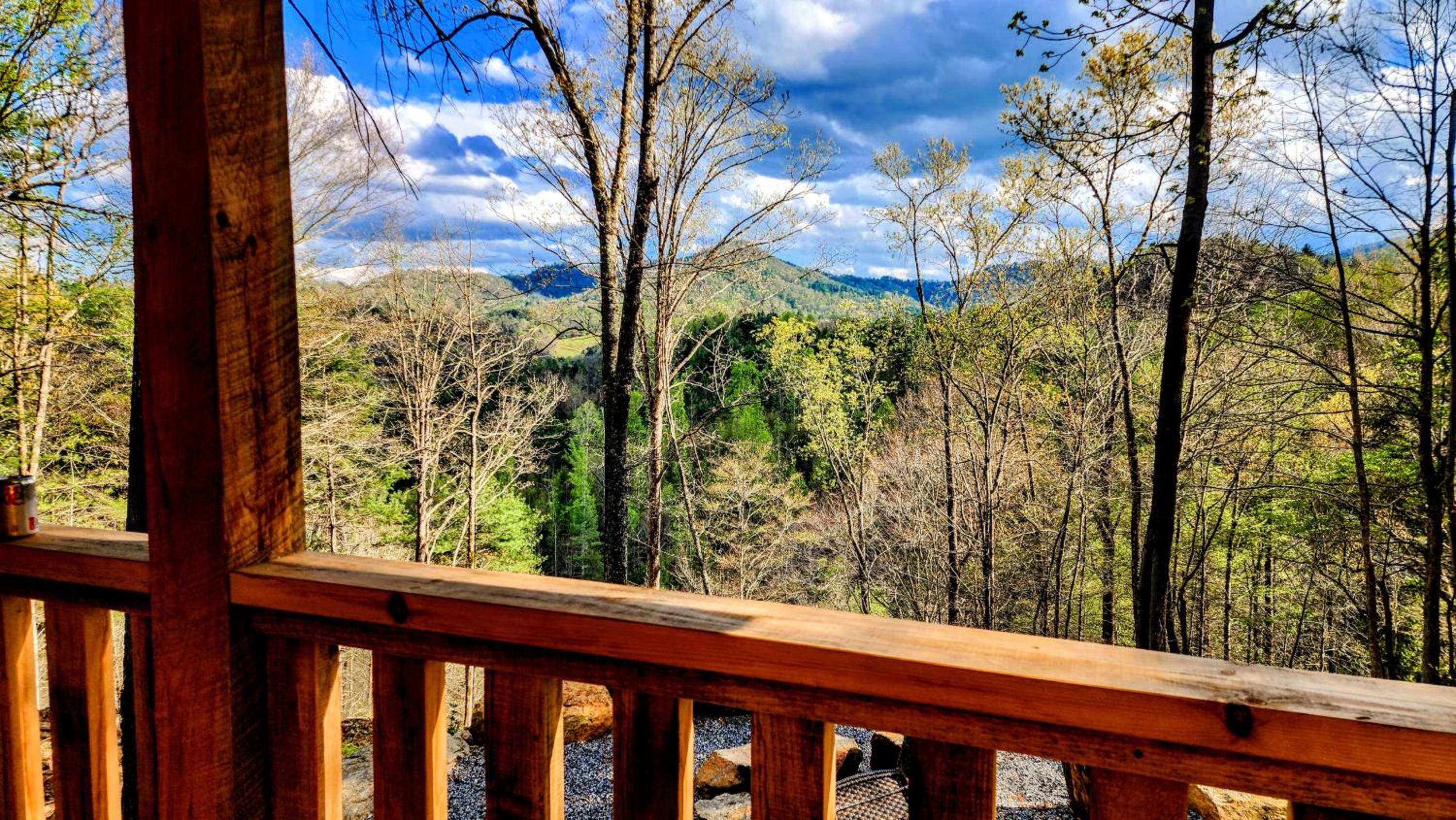 Luxury Mountain View Cabin Near Asheville NC view 5