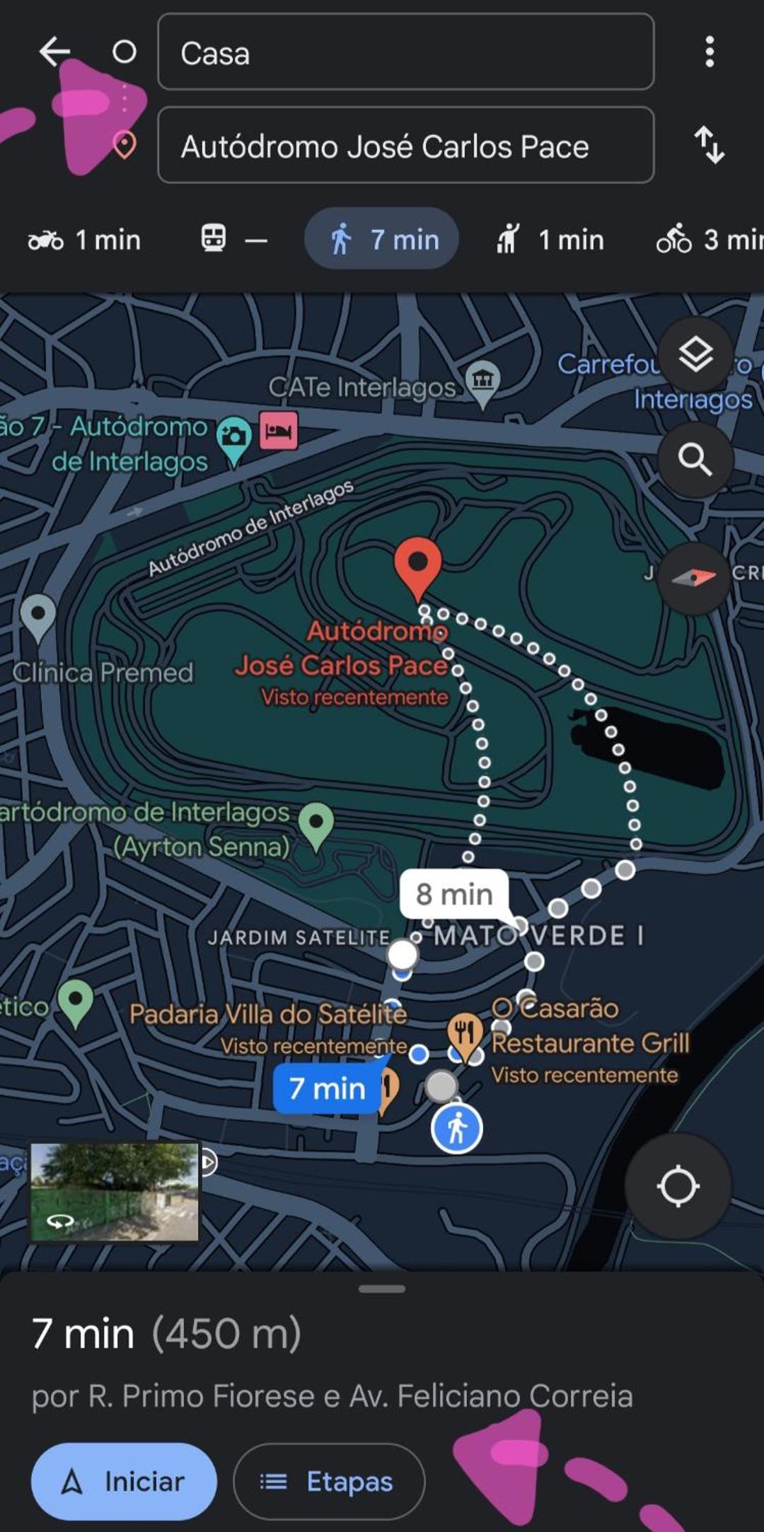 Próximo autódromo de interlagos há 450 metros