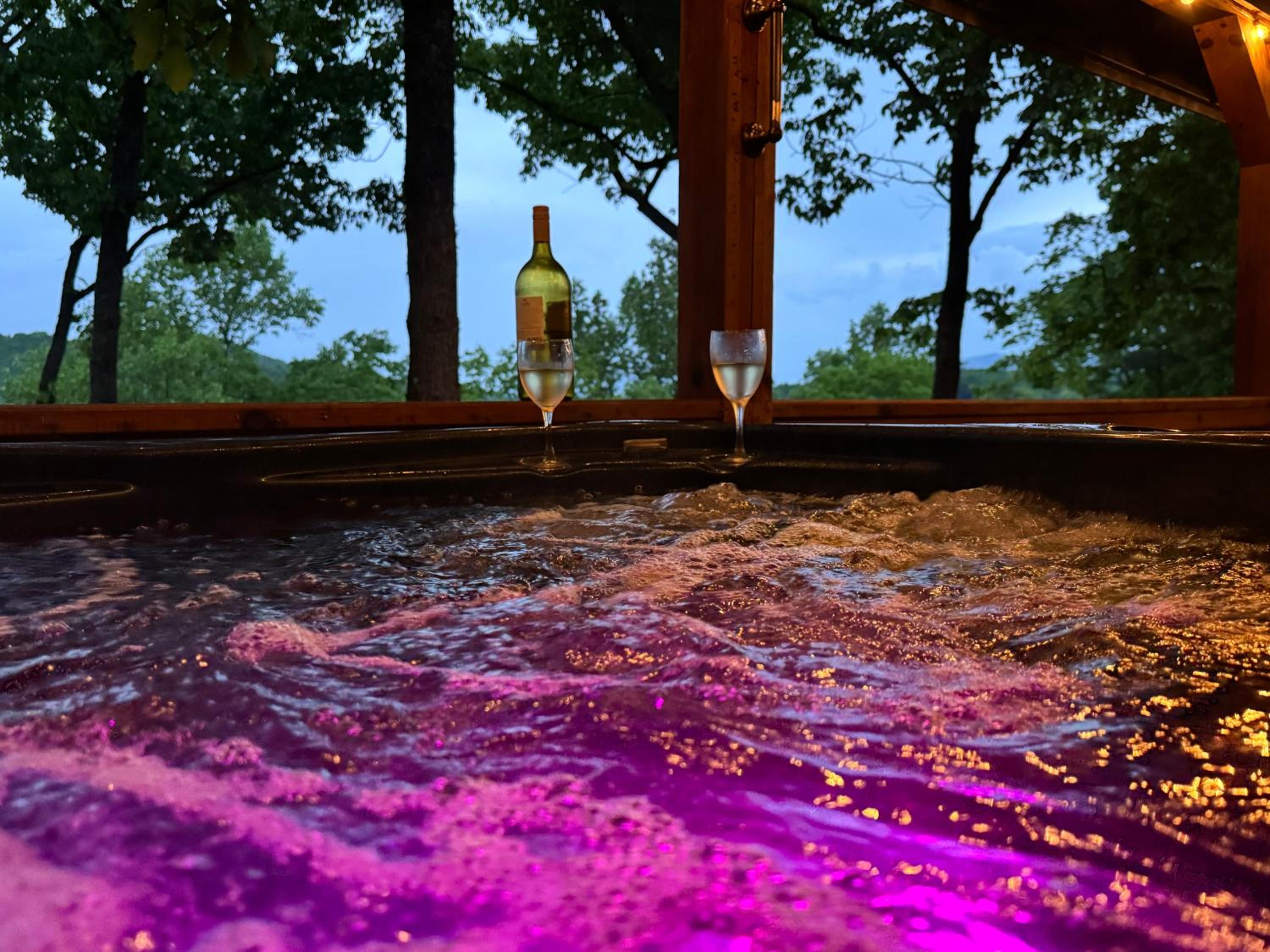 Quiet Summer Escape 2 Kings Hot Tub Private Mountain Views Pets OK view 5