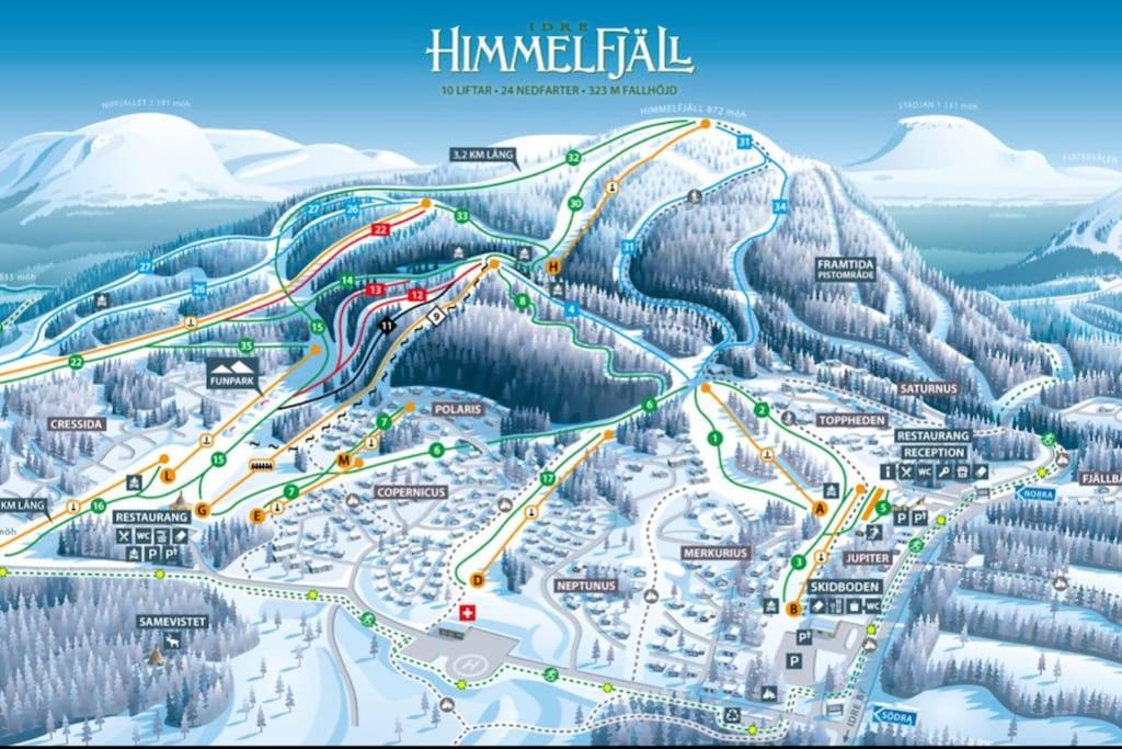 Idre himmelfjäll ski in/ski out Bastu/Sauna Skidor Natur Vandring Fiske