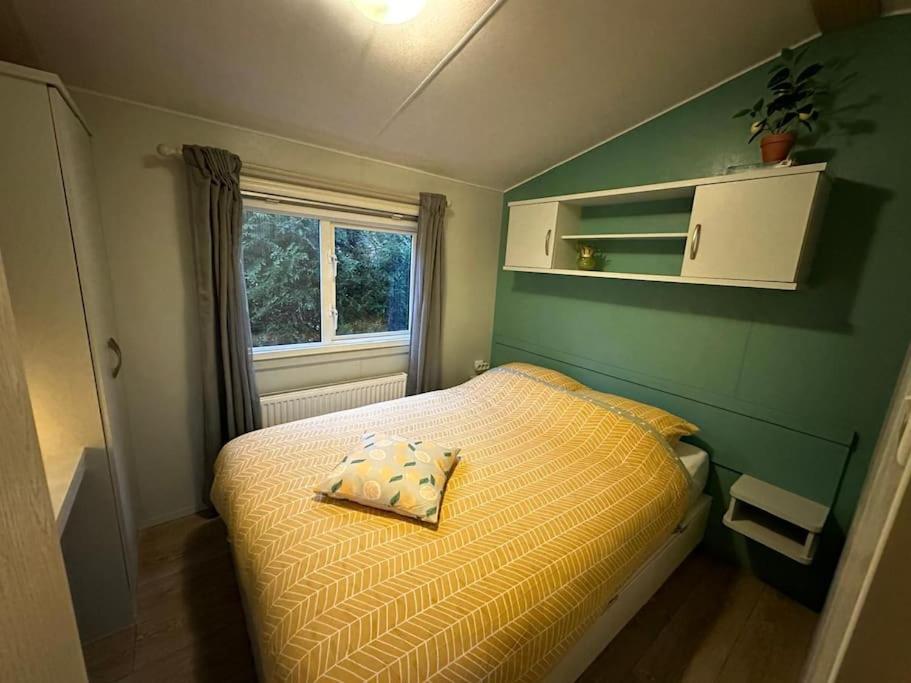 Veluwe, gezellig 4p chalet bij bos, zonnige tuin view 5