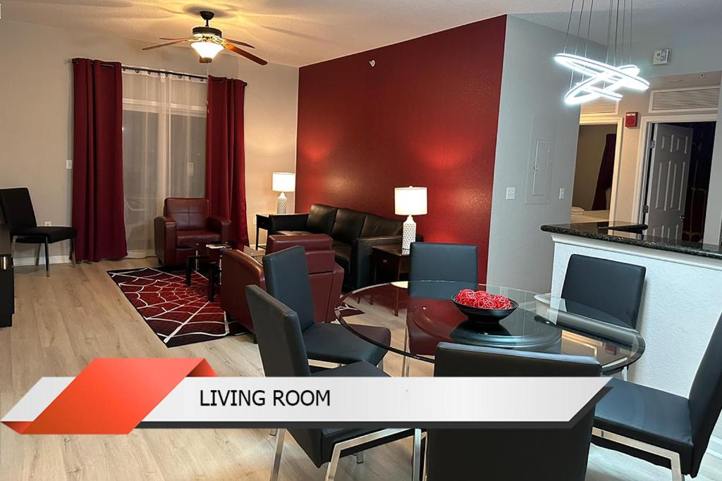 Spider-Man-themed condo near Disney, Sea World, Universal and OCCC with pool, spa, restaurants, shuttle, private balcony, and view of fireworks shows